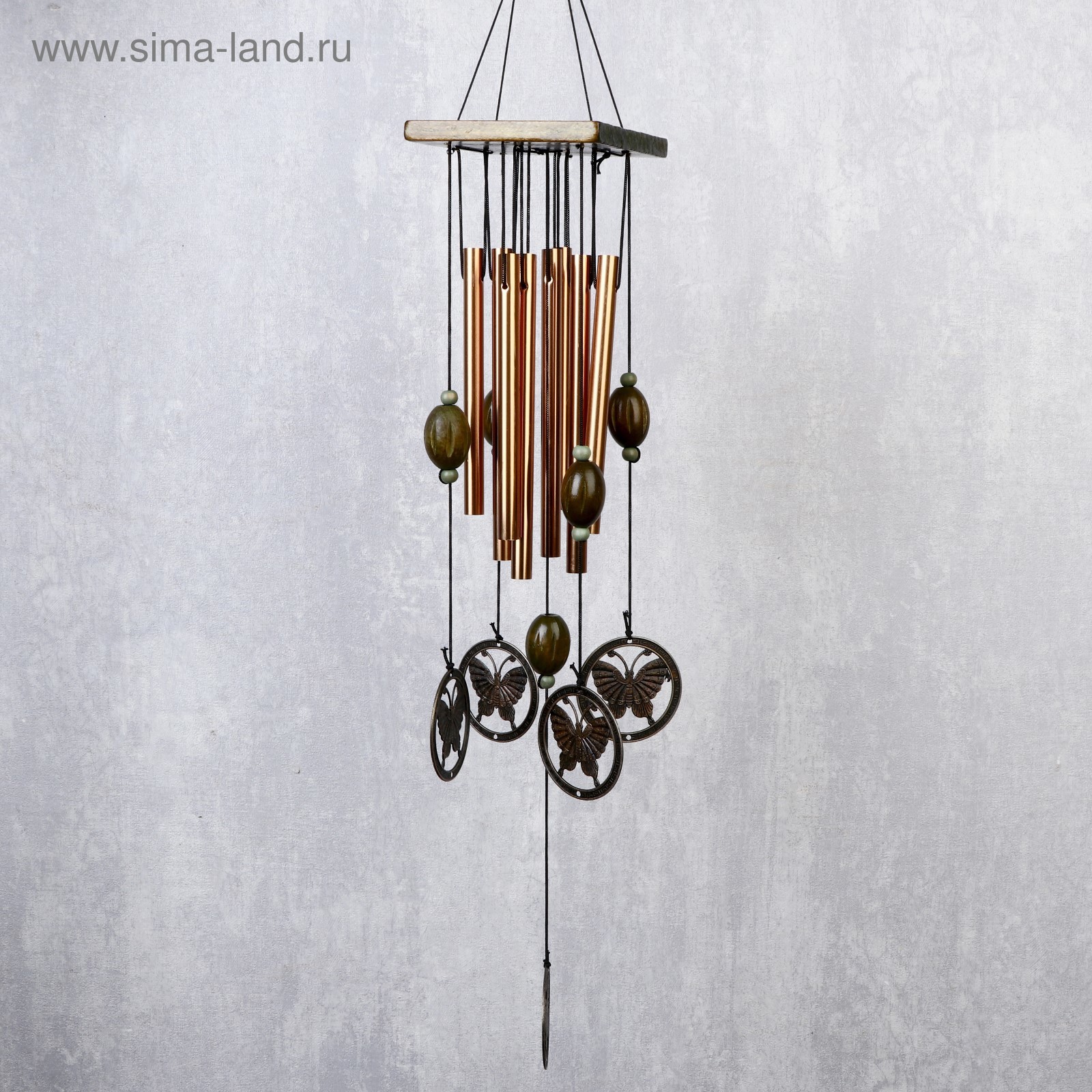 Изображение товара Музыка ветра "Бабочки" 12 трубок 43 см