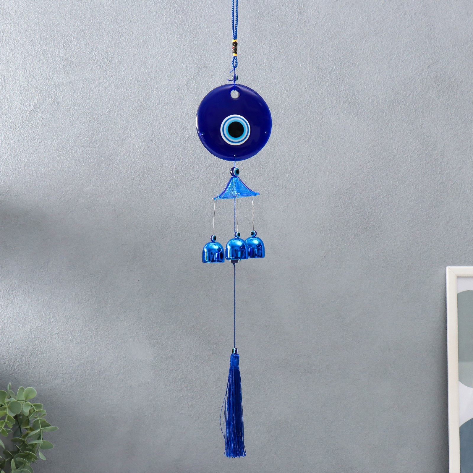 Изображение товара Музыка ветра "Глаз" от сглаза 3 колокольчика 57x9.5 см