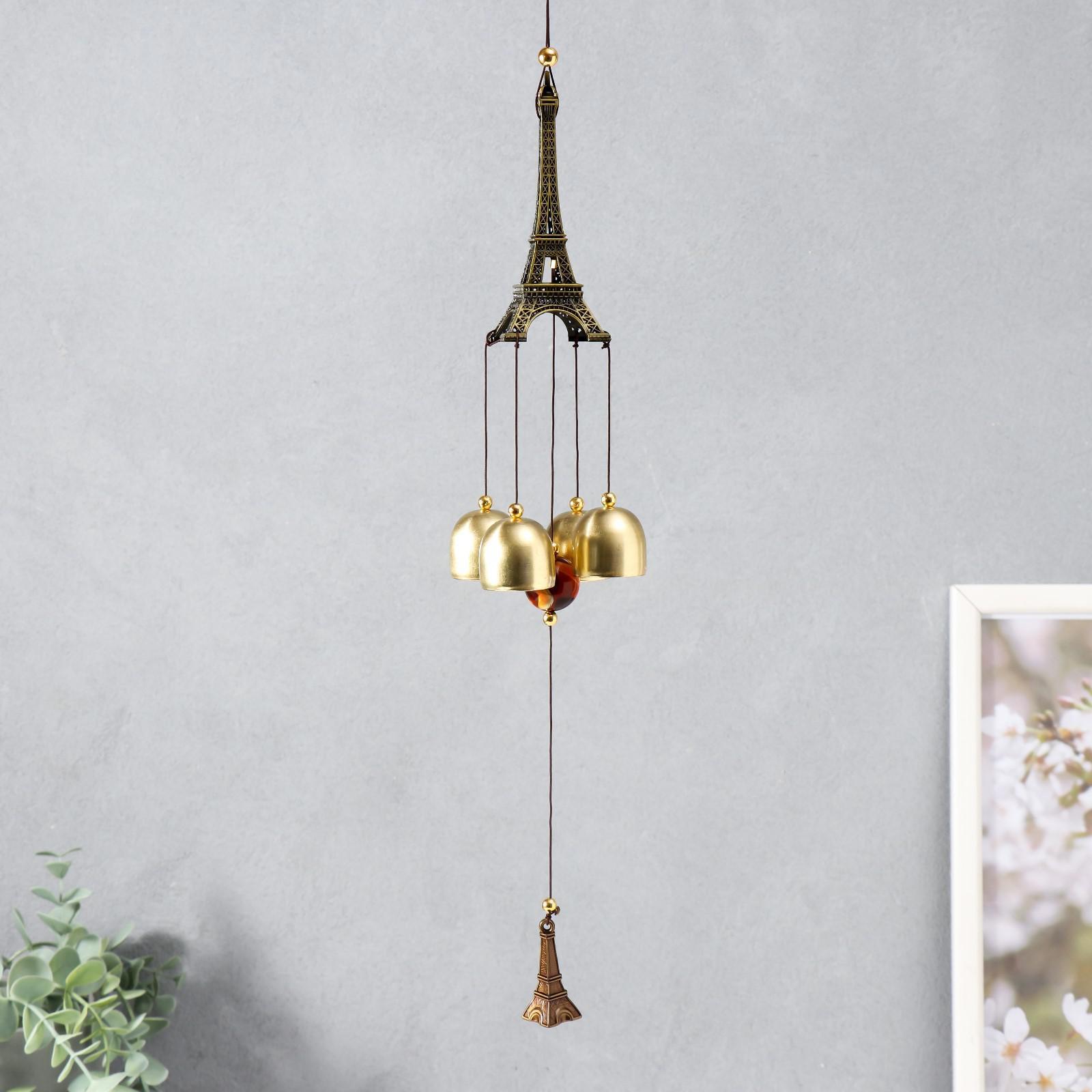 Изображение товара Музыка ветра Эйфелева башня 4 колокольчика 1 фигурка 40 см