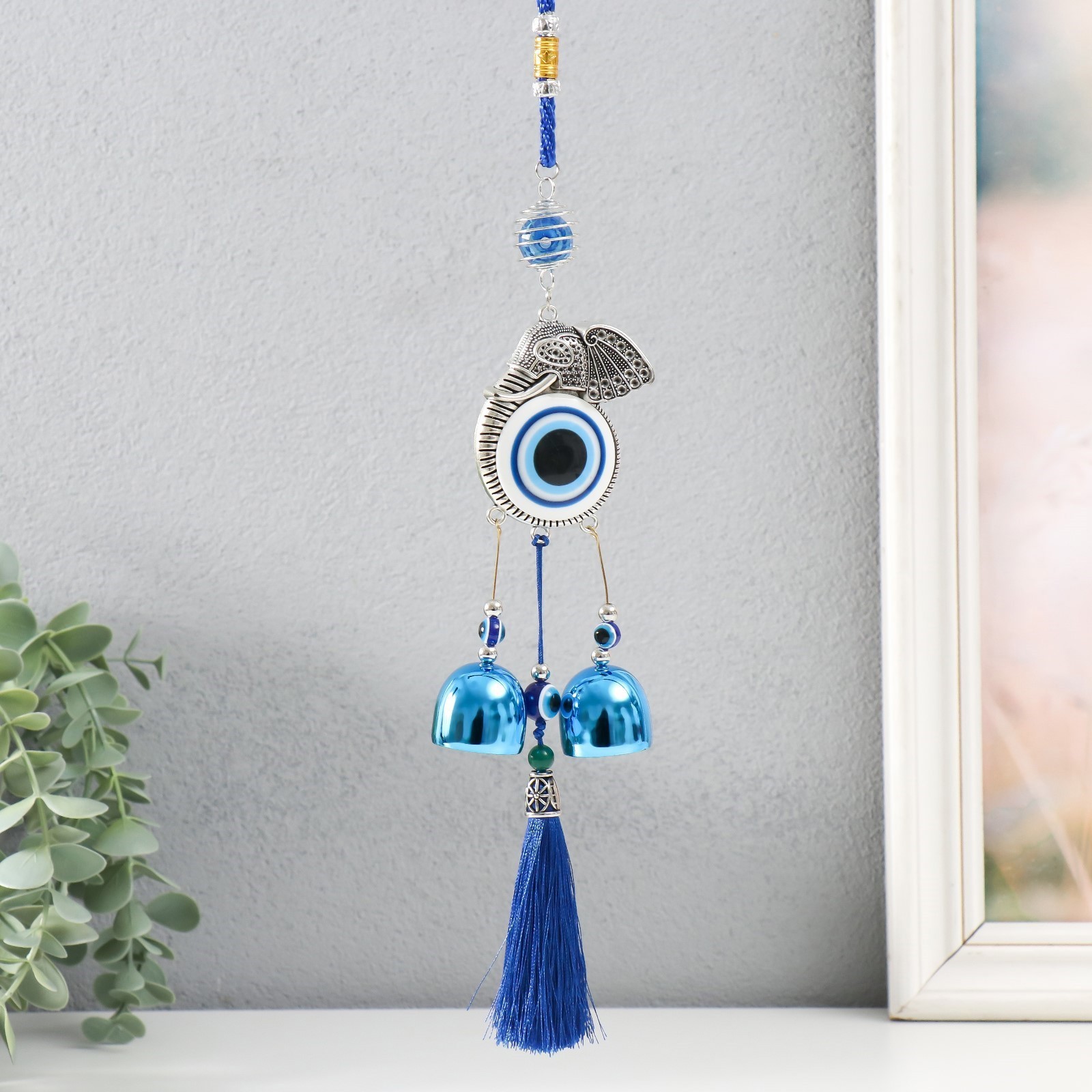 Изображение товара Музыка ветра слоник с кисточкой — защитный талисман, h-25 см