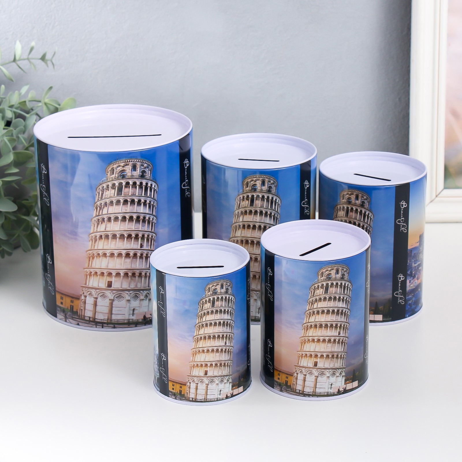 Изображение товара Копилка SIMALAND Пизанская башня набор 5 шт