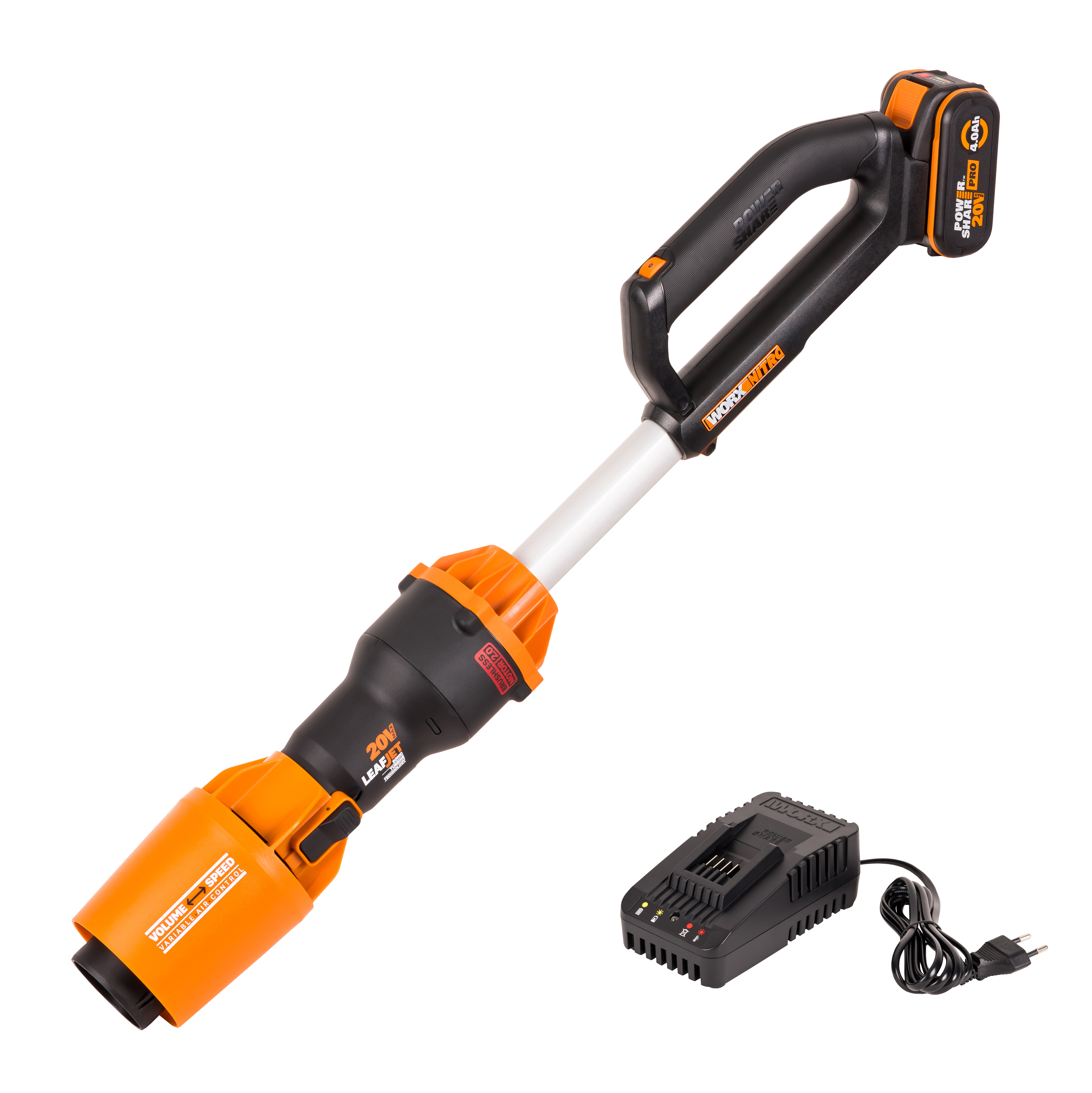 Изображение товара Аккумуляторная воздуходувка Worx WP544E 20В с технологией воздушного усилителя
