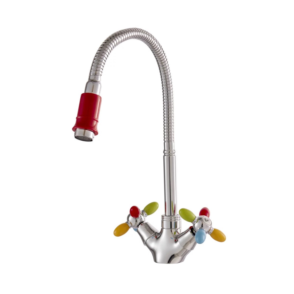 Изображение товара Двухвентильный кухонный смеситель Fashun A43127-87 с гибким изливом и хромовым покрытием