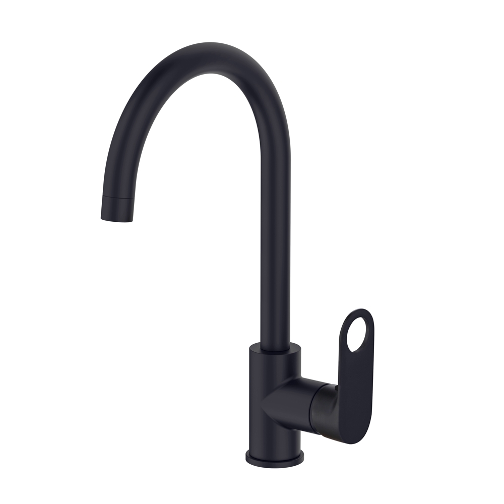 Изображение товара Смеситель для кухни однорычажный D-lin D155377-A излив 21.8 см цвет черный