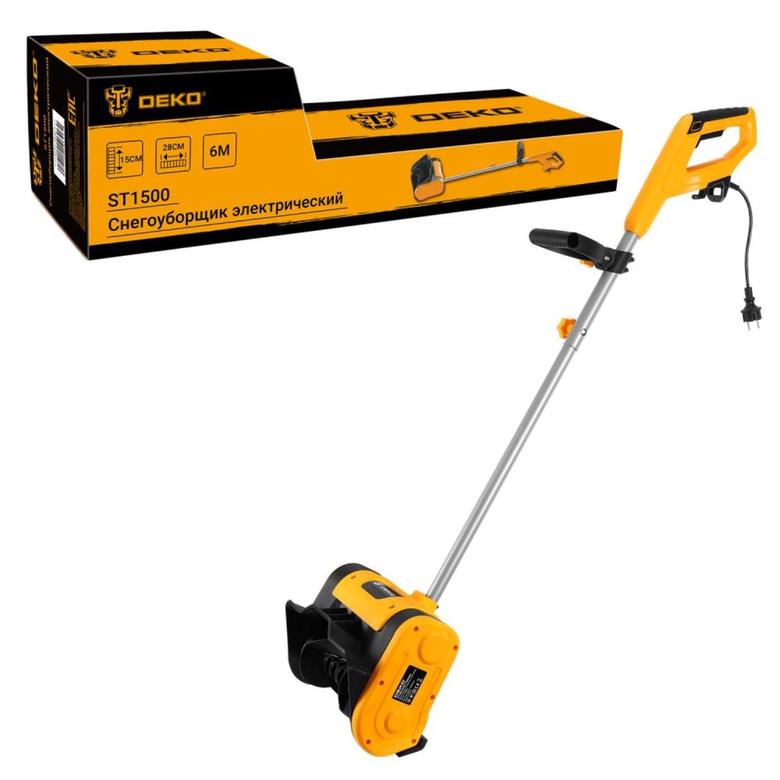 Изображение товара Снегоуборщик электрический Deko 9433563 2.8 см 1500 Вт