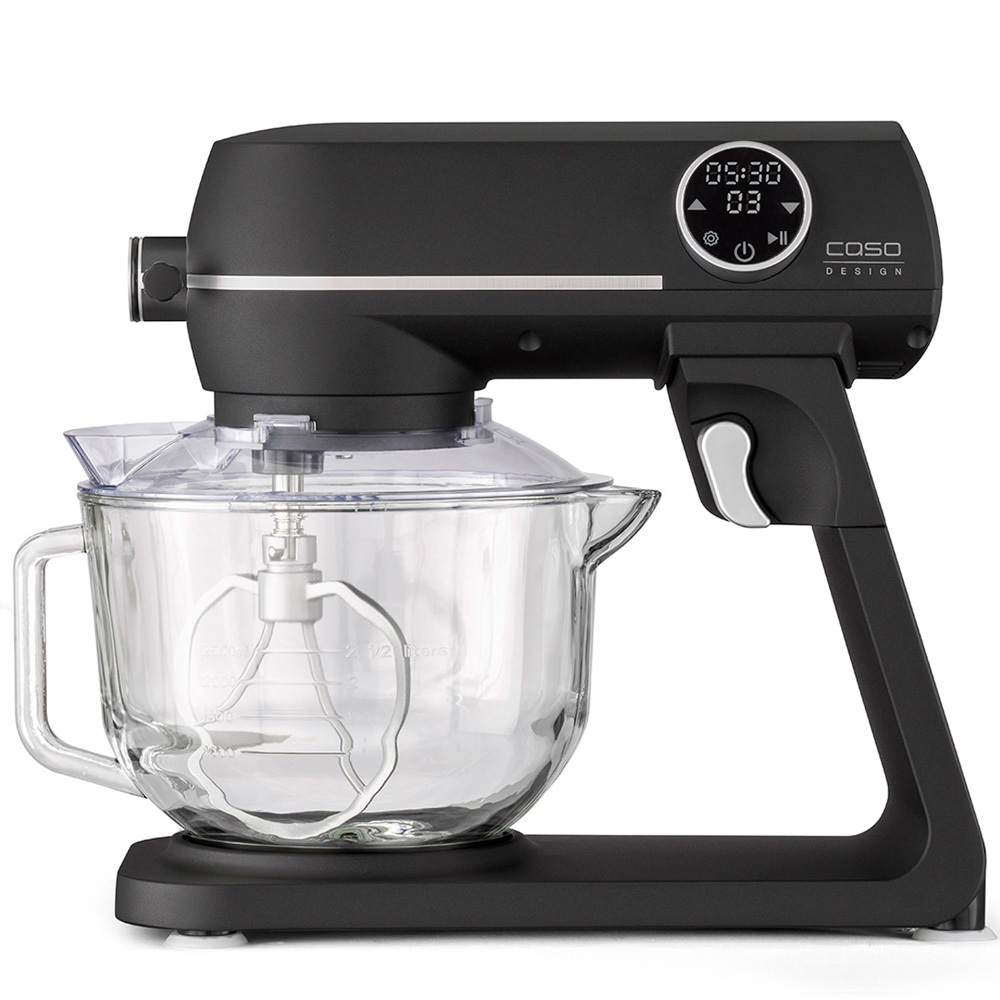 Изображение товара Планетарный миксер Caso KM Black-G 1800 Вт с сенсорным управлением и аксессуарами