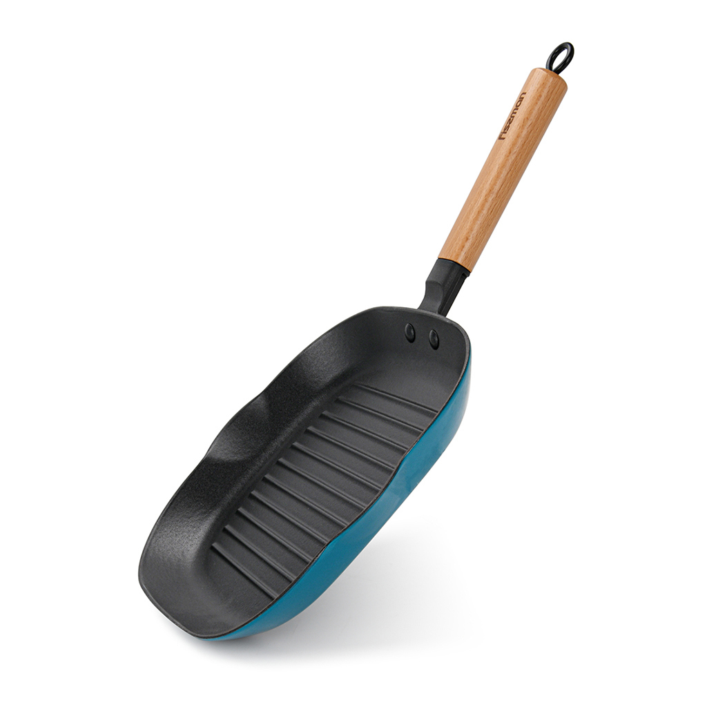 Изображение товара Сковорода гриль Fissman 4046 28 см чугун черный без крышки