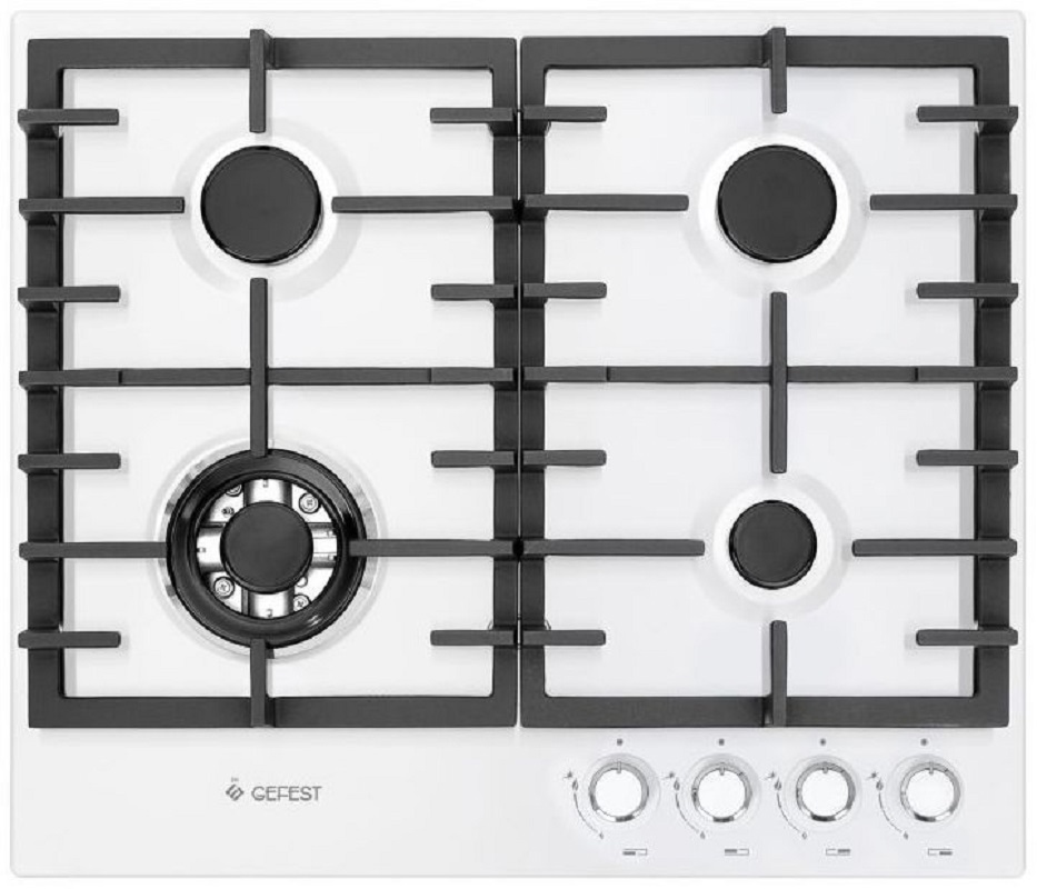 Изображение товара Газовая варочная панель Gefest ПВГ 1214-01 60 см 4 конфорки белая