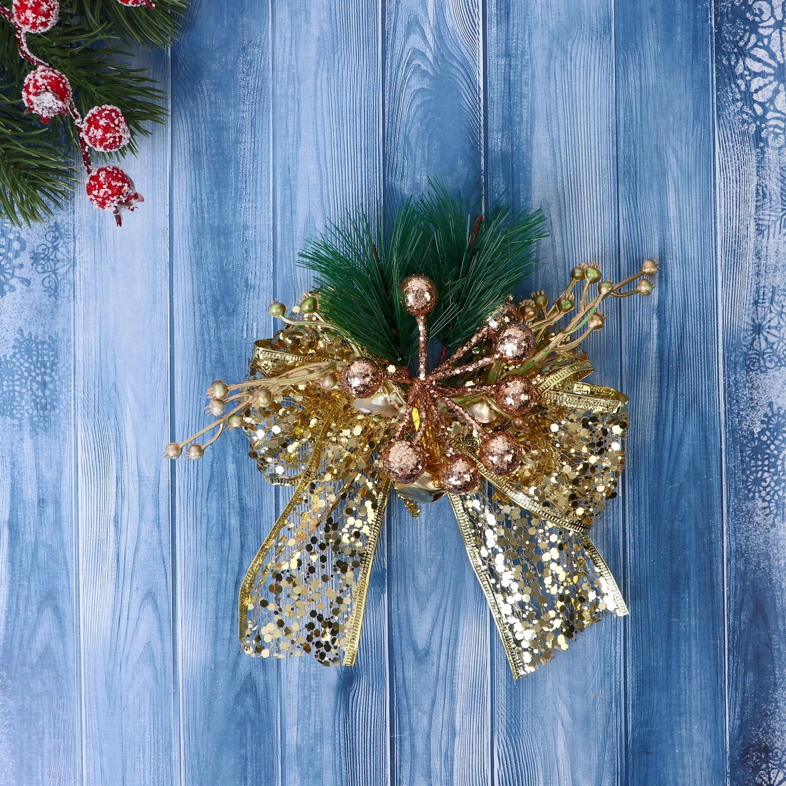 Изображение товара Набор елочных игрушек Еловая композиция Зимнее волшебство 2 шт