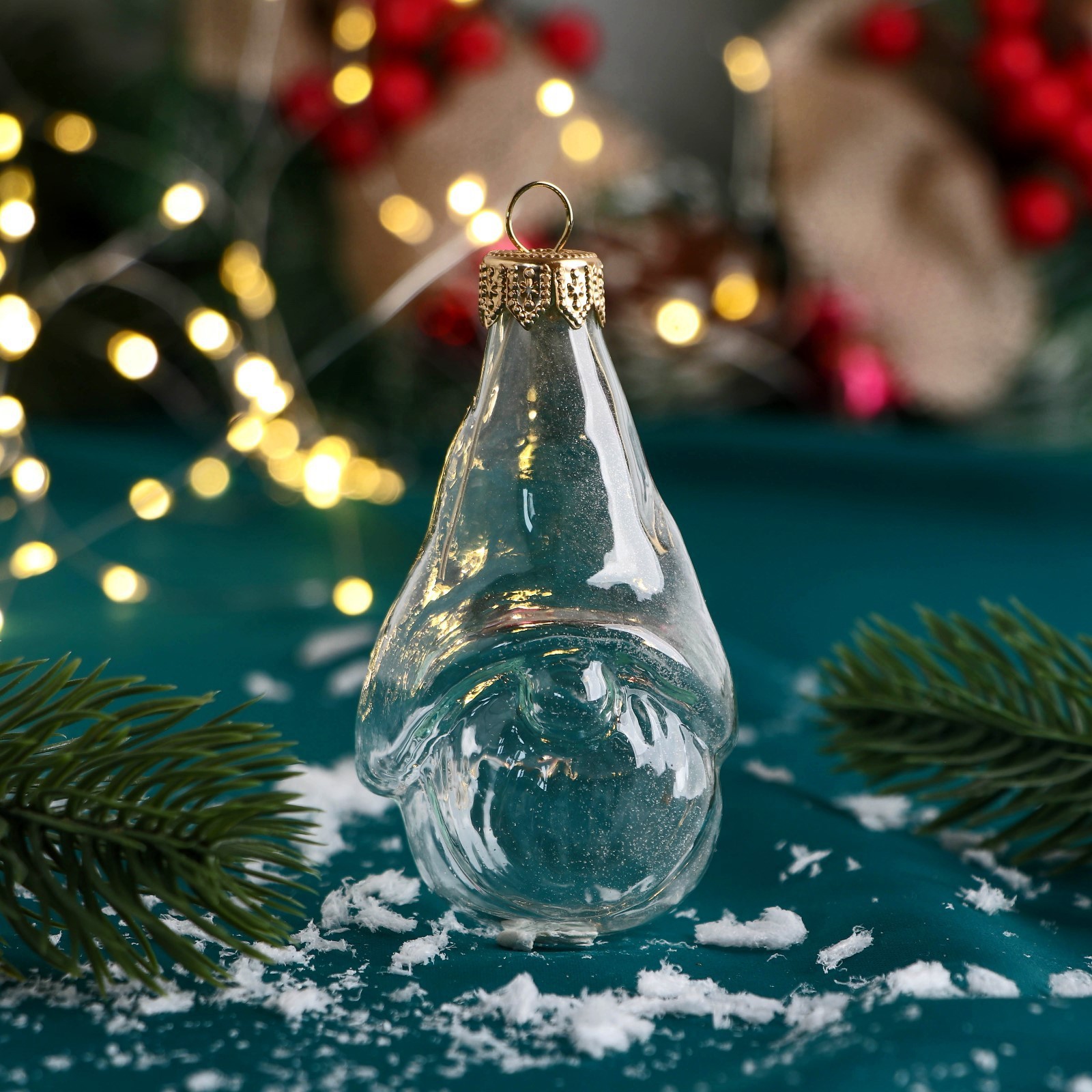 Изображение товара Елочная игрушка Гномик Evis 9945908 6 см х 6 см бесцветный/прозрачный