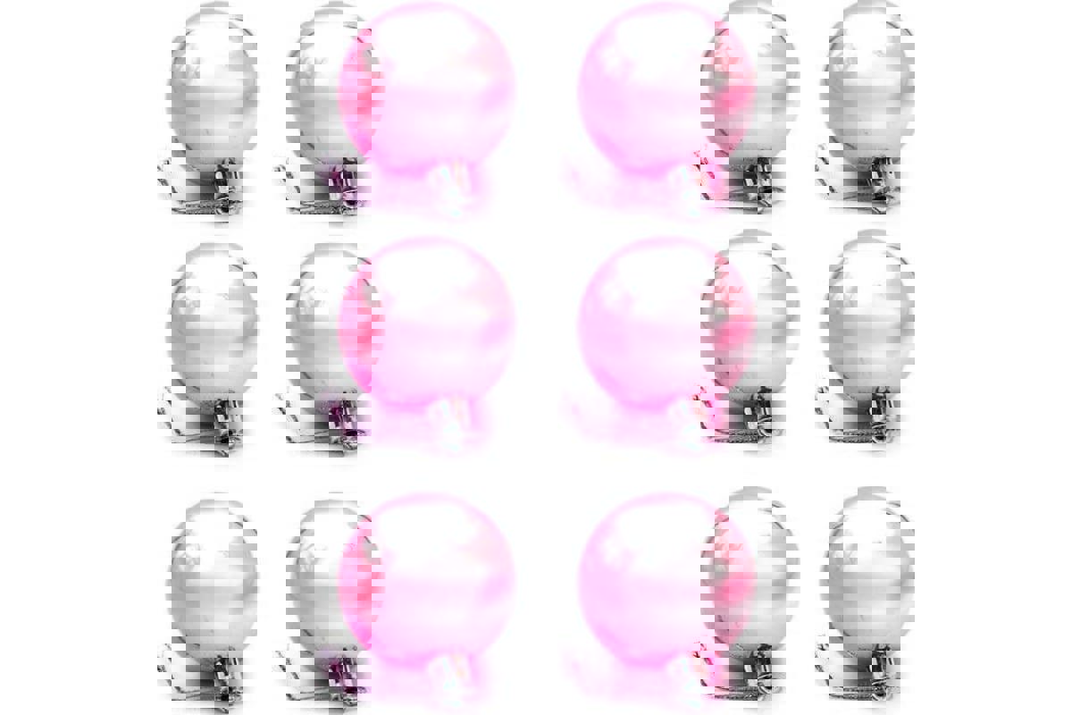 Изображение товара Набор елочных шаров 6 шт розовые 6 см для новогоднего декора MAG1994