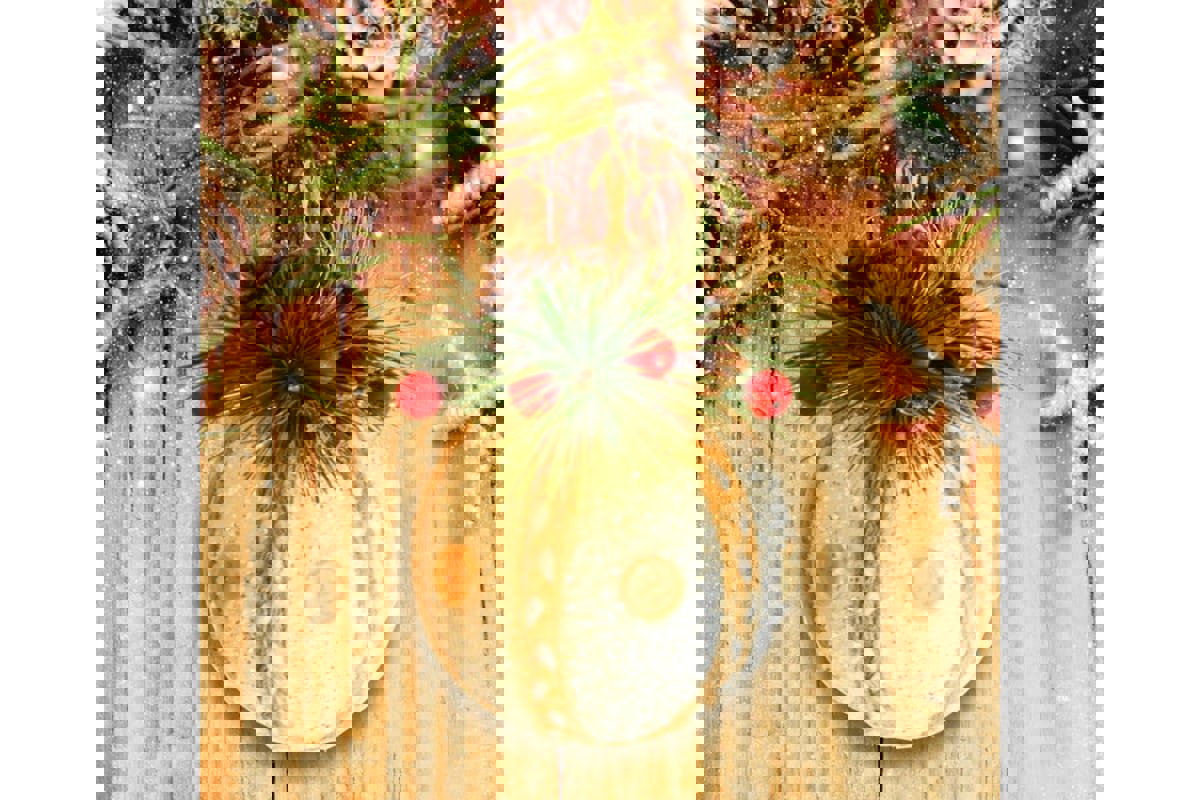 Изображение товара Елочный шар белый с ветками 12 см Магия праздника NY18-012