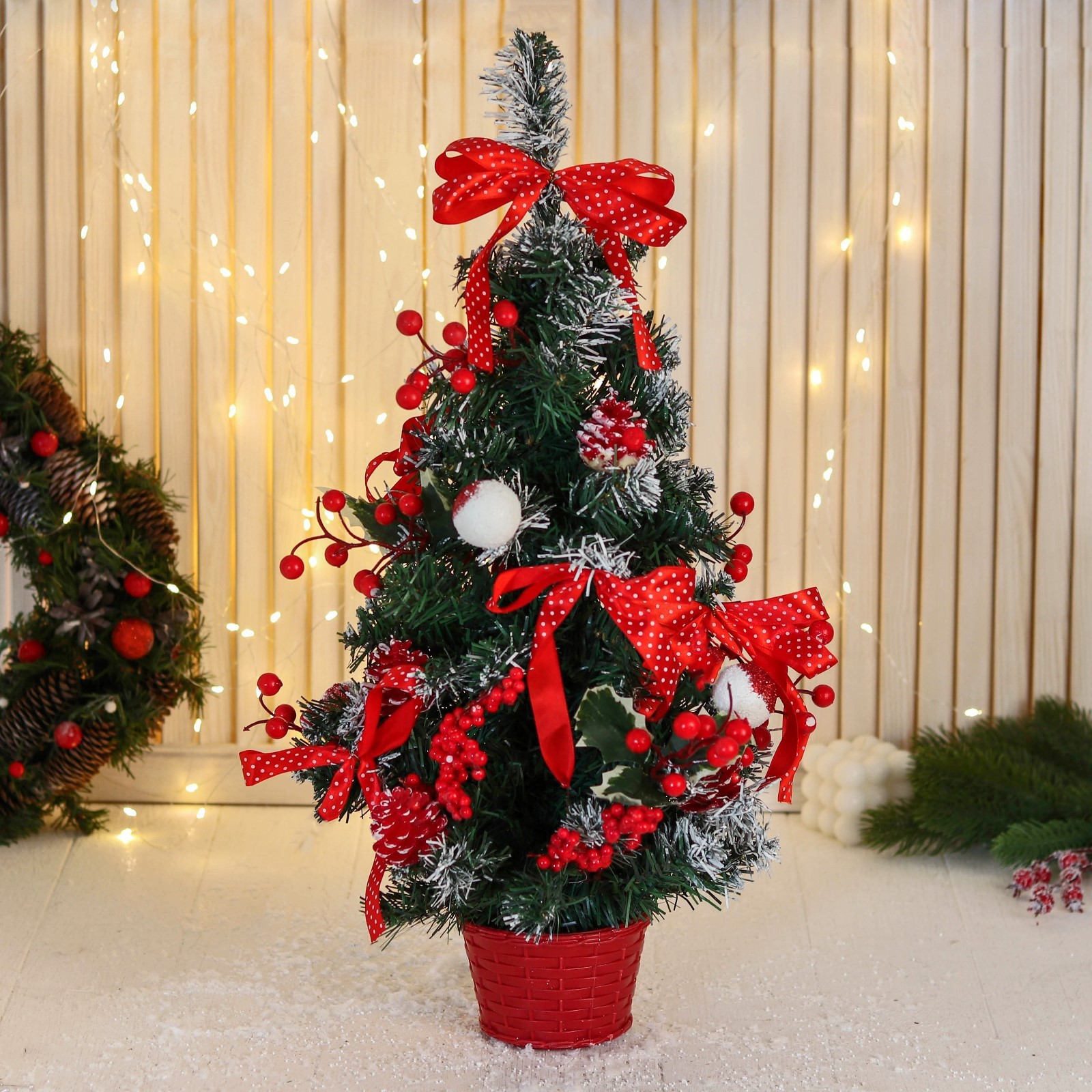 Изображение товара Искусственная новогодняя ель ЗИМНЕЕ ВОЛШЕБСТВО 58 см с заснеженными ветками