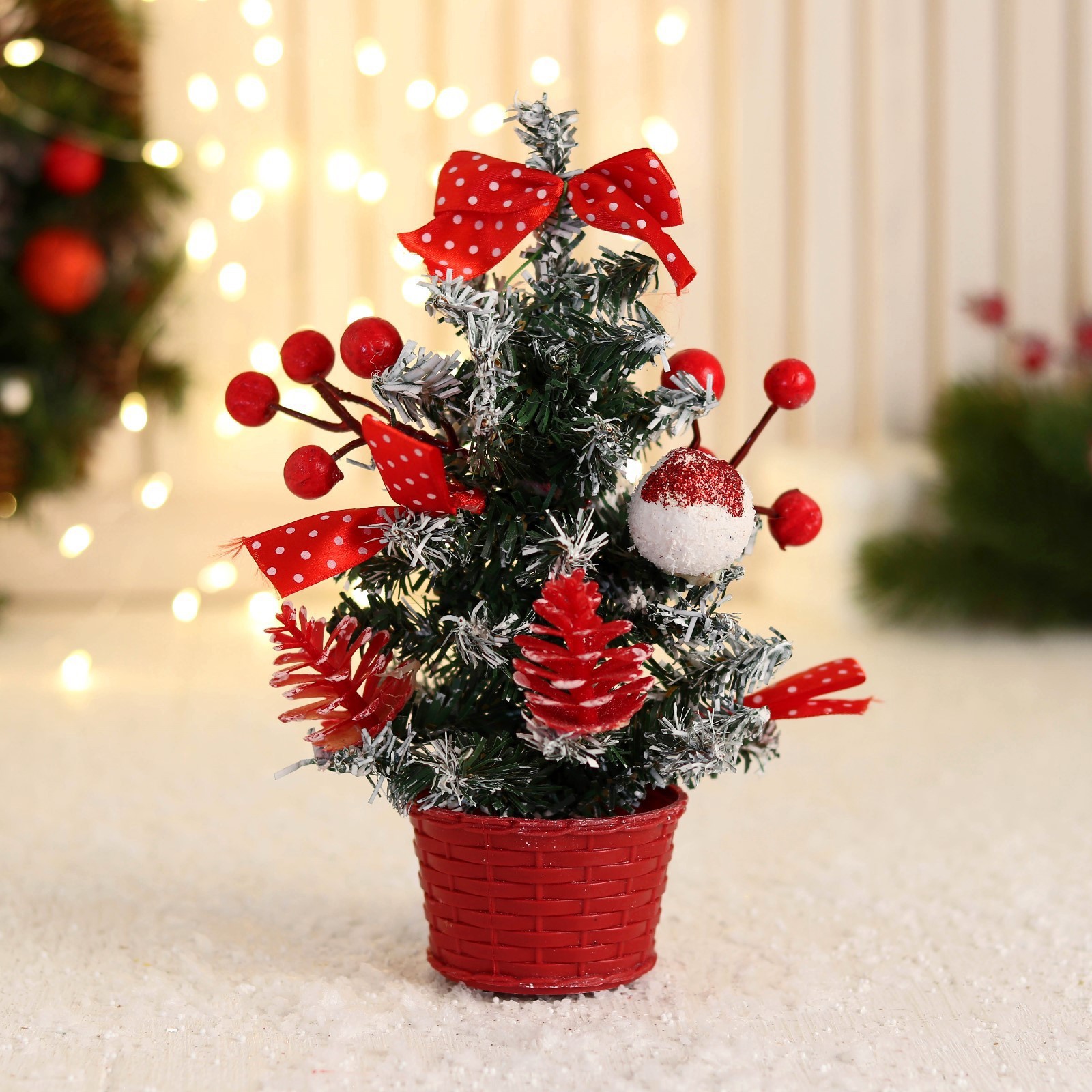 Изображение товара Искусственная елка Зимнее волшебство 17 см заснеженная декоративная