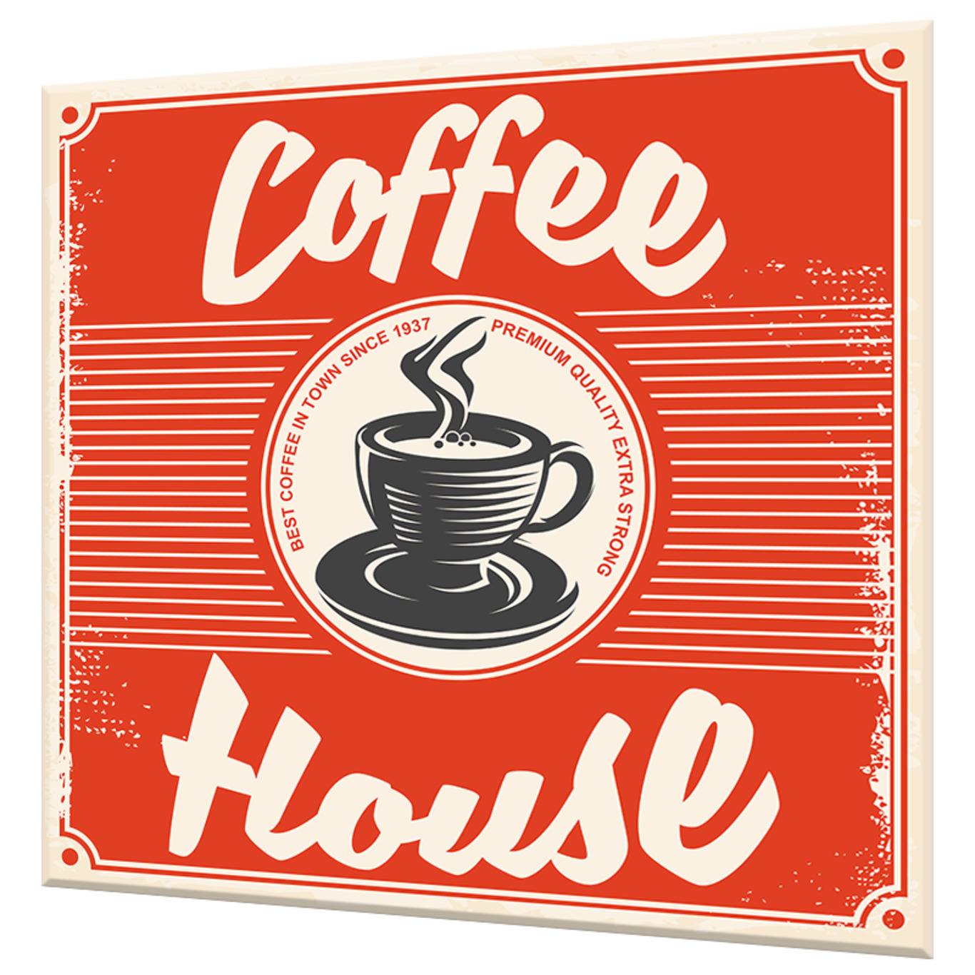 Изображение товара Стеновая панель Borntoprint Coffee house из закаленного стекла 500x500 см