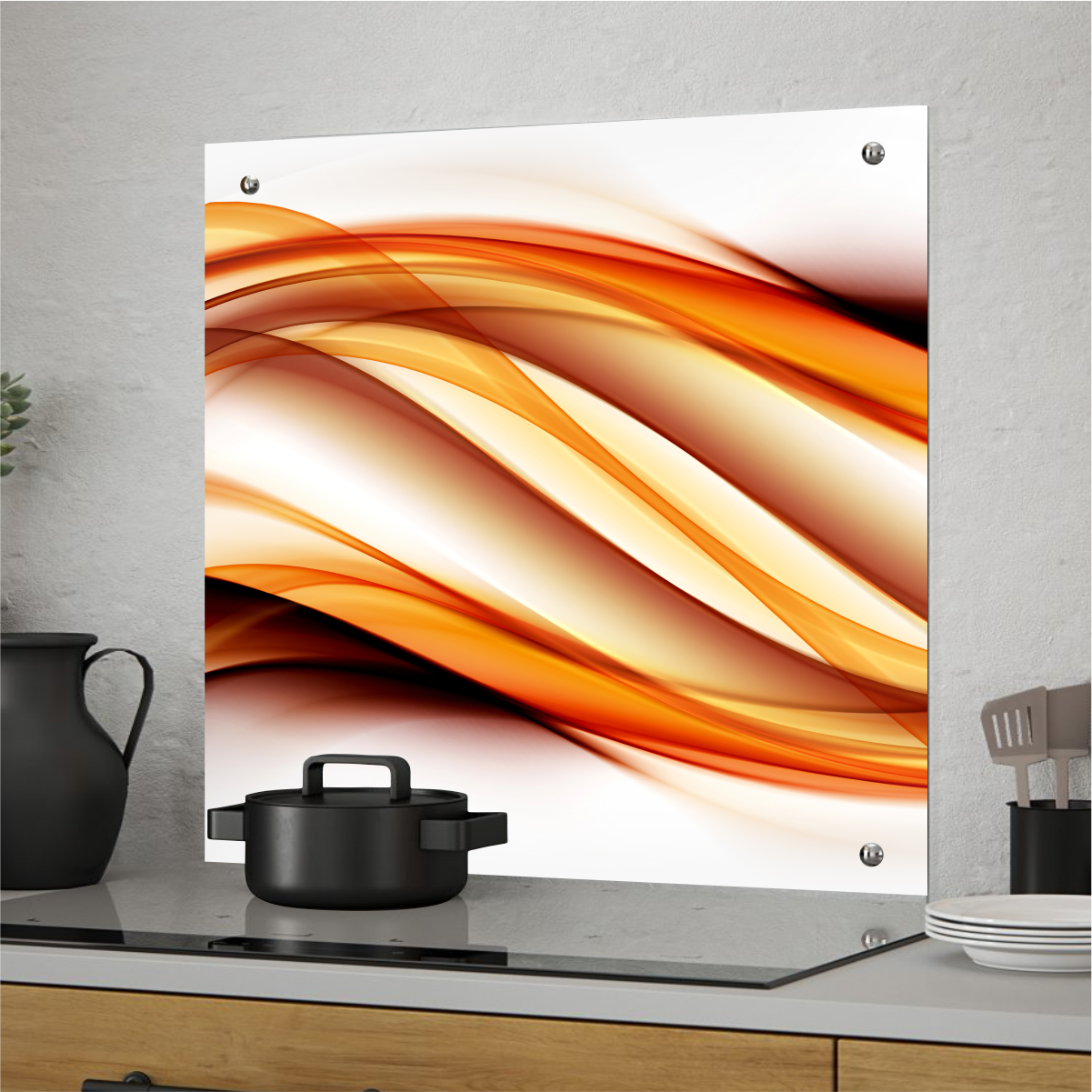 Изображение товара Стеновая панель Borntoprint из закаленного стекла 600x600 мм для кухни