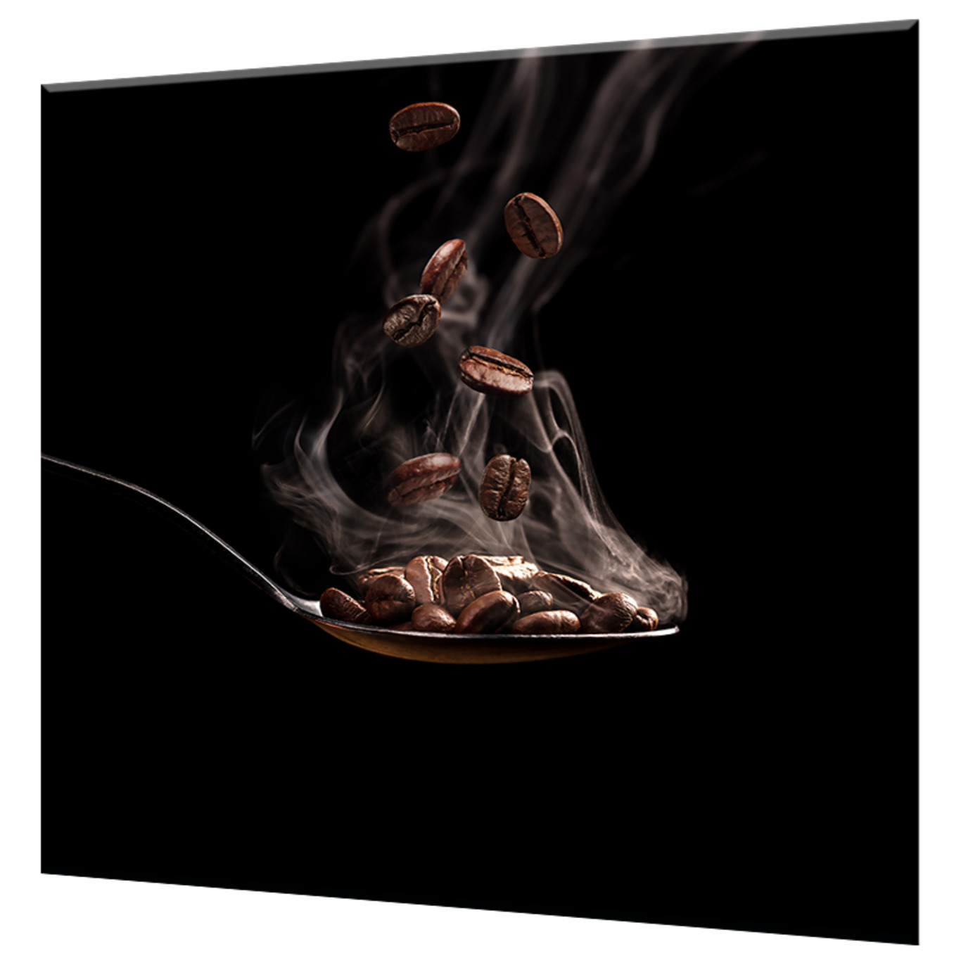 Изображение товара Стеновая панель Borntoprint Аромат кофе 500x500x0.4 см закаленное стекло черный
