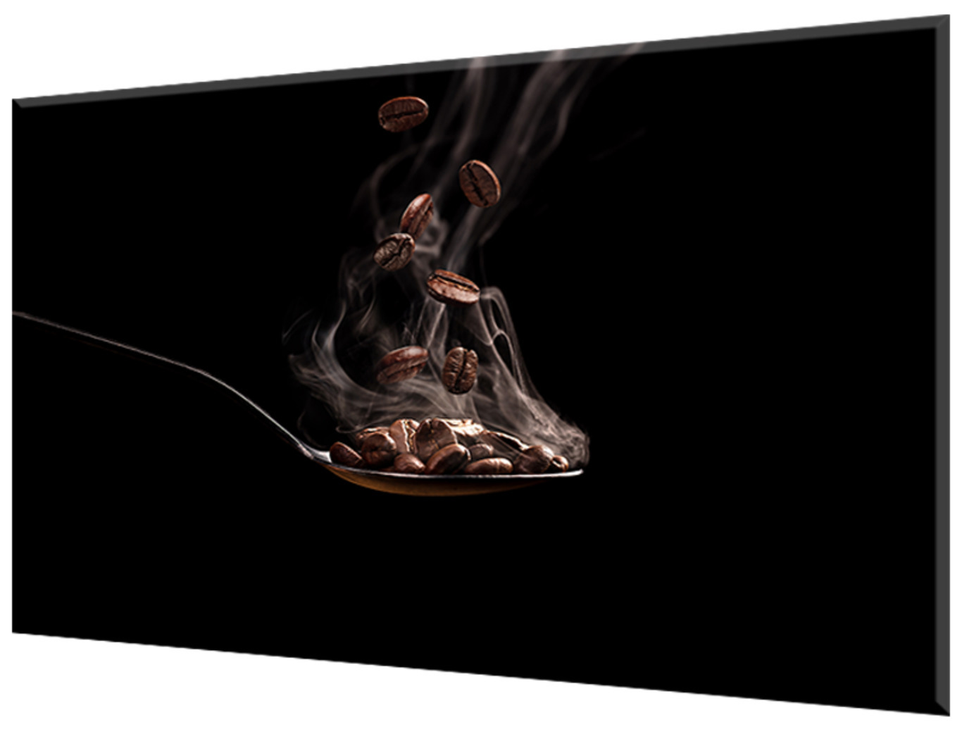 Изображение товара Стеновая панель Borntoprint Аромат кофе 600x900x0.4 см закаленное стекло цвет черный