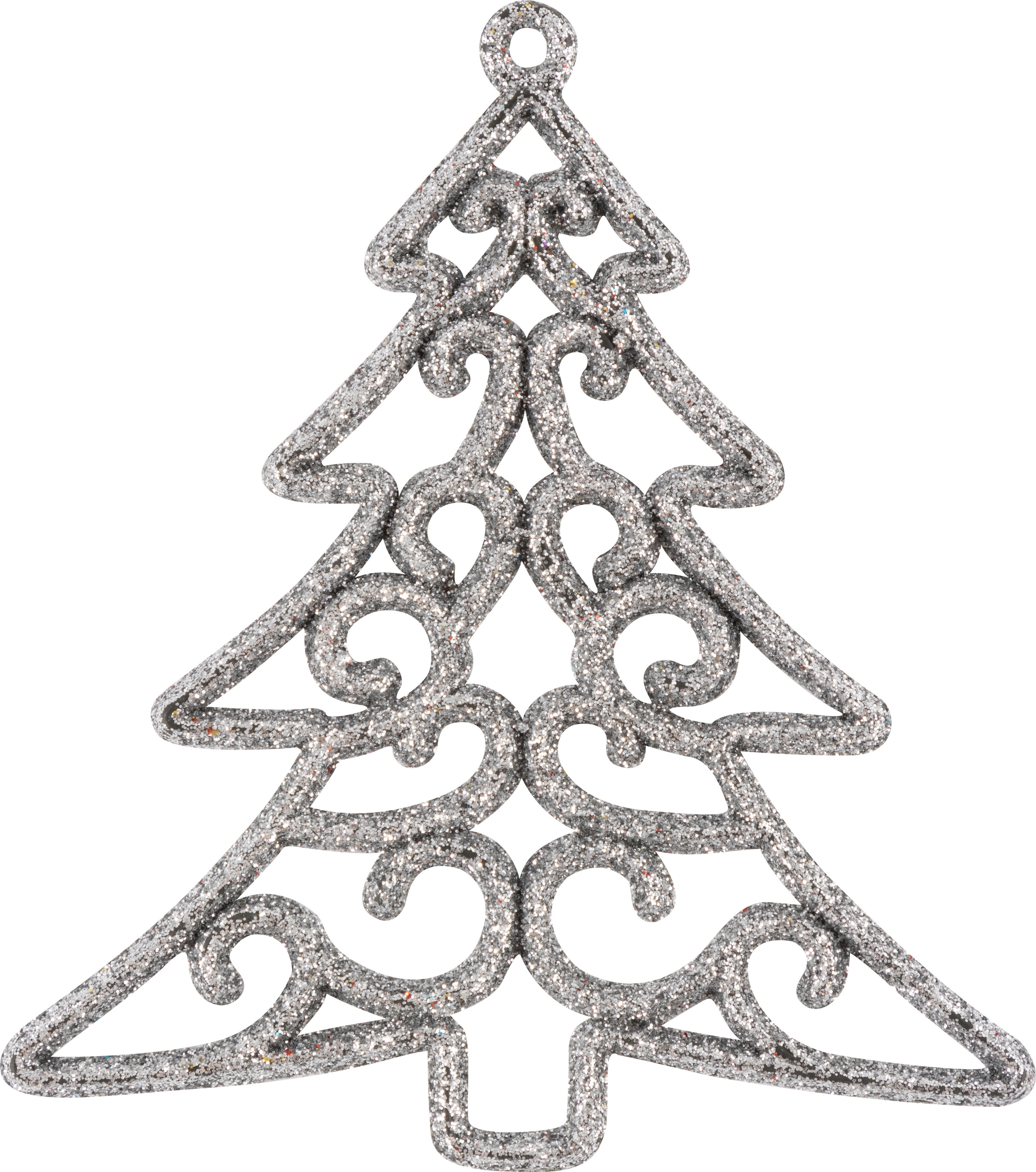 Изображение товара Декоративное подвесное украшение Елка ВОЛШЕБНАЯ СТРАНА 10x0.50x15.20 см белое