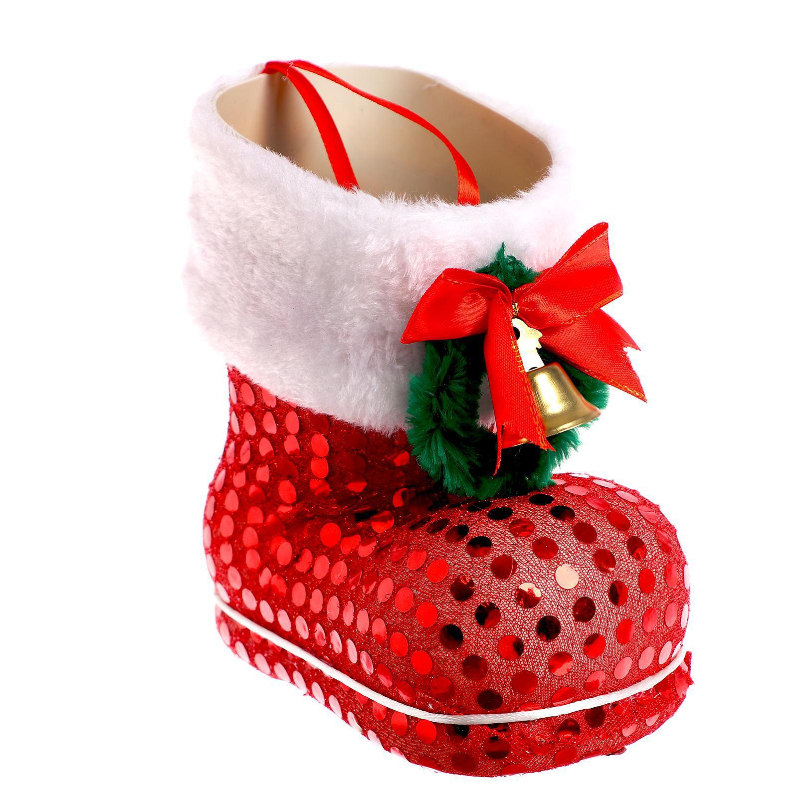 Изображение товара Конфетница Страна Карнавалия Сапожок с колокольчиком цвет красный