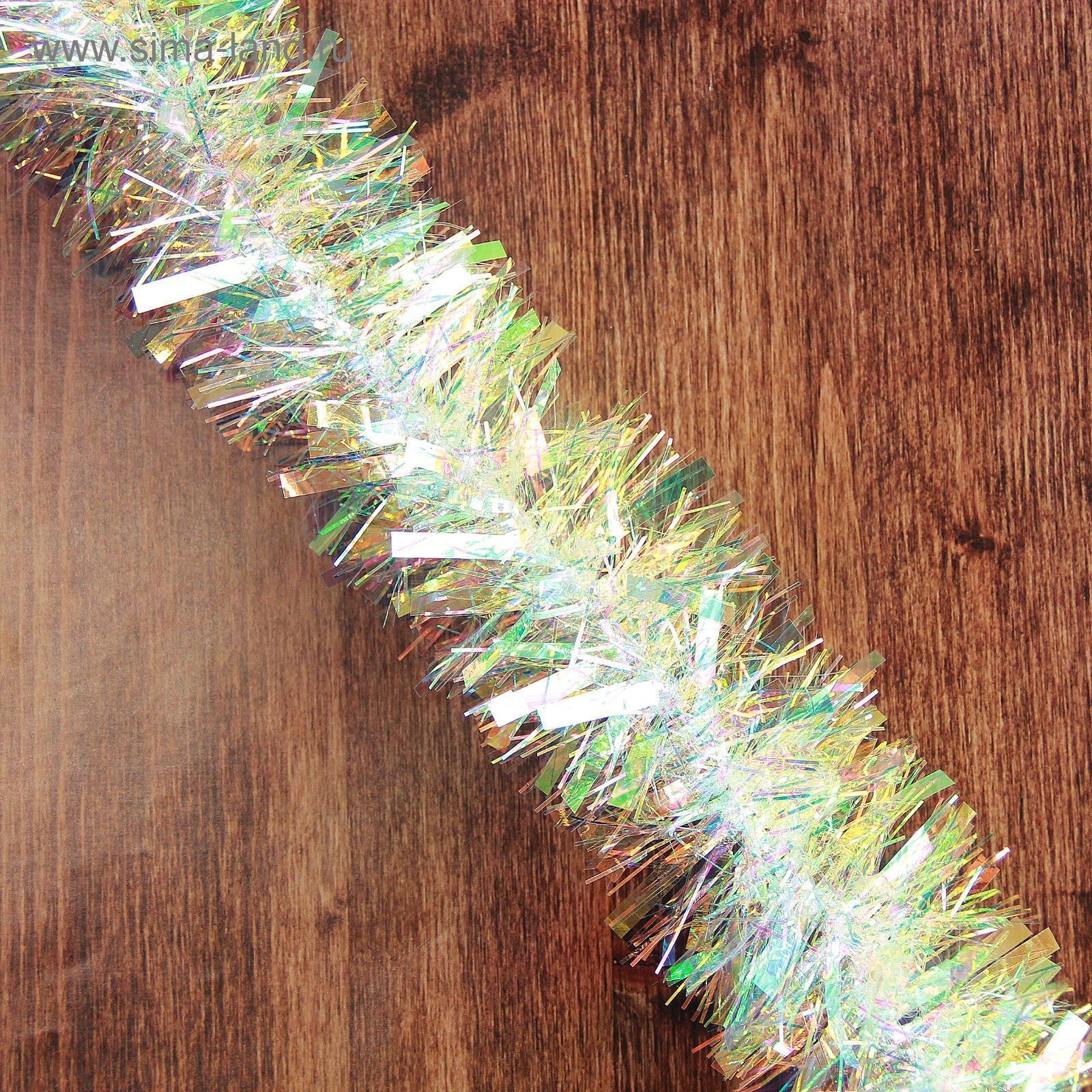 Изображение товара Мишура Зимнее Волшебство Перламутровая 200 см белая для Нового года