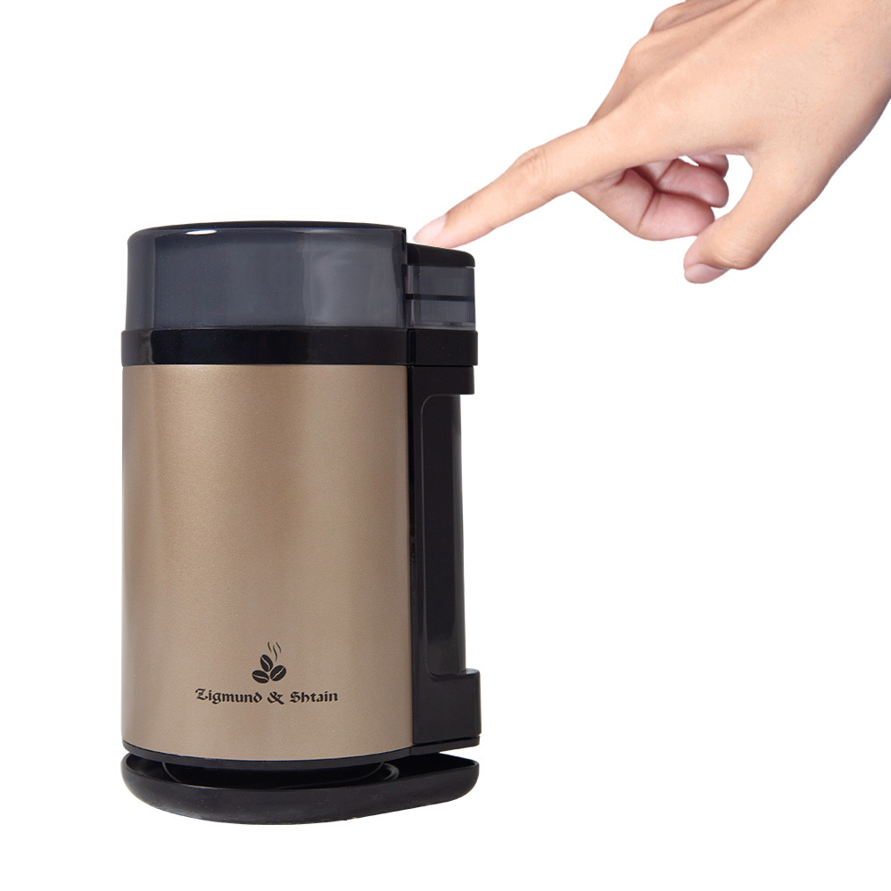 Изображение товара Электрическая кофемолка Zigmund & Shtain Al caffe ZCG-09 бежевый 160 Вт