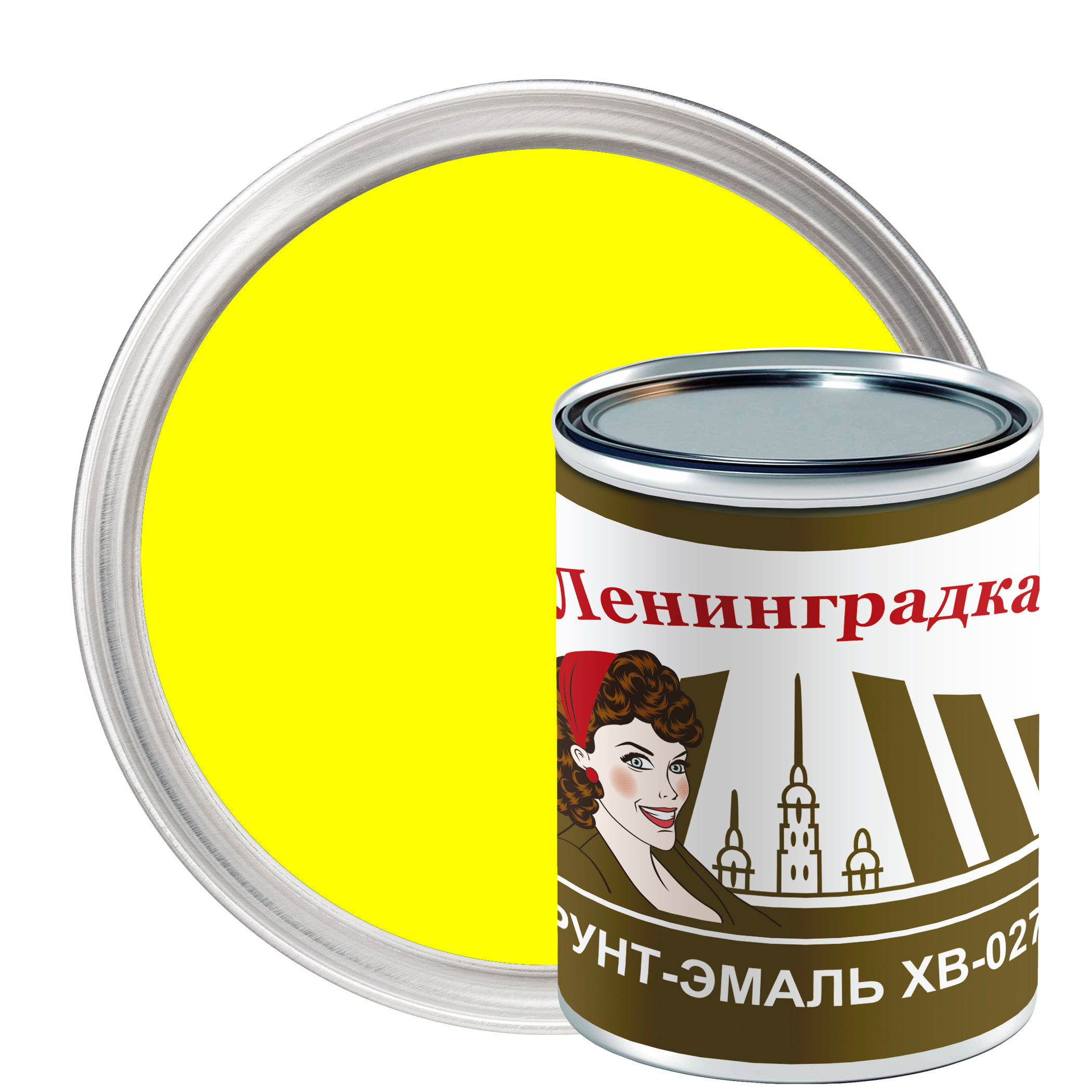 Изображение товара Грунт-эмаль по металлу Мицар ХВ-0278 цвет желтый 0.8 кг