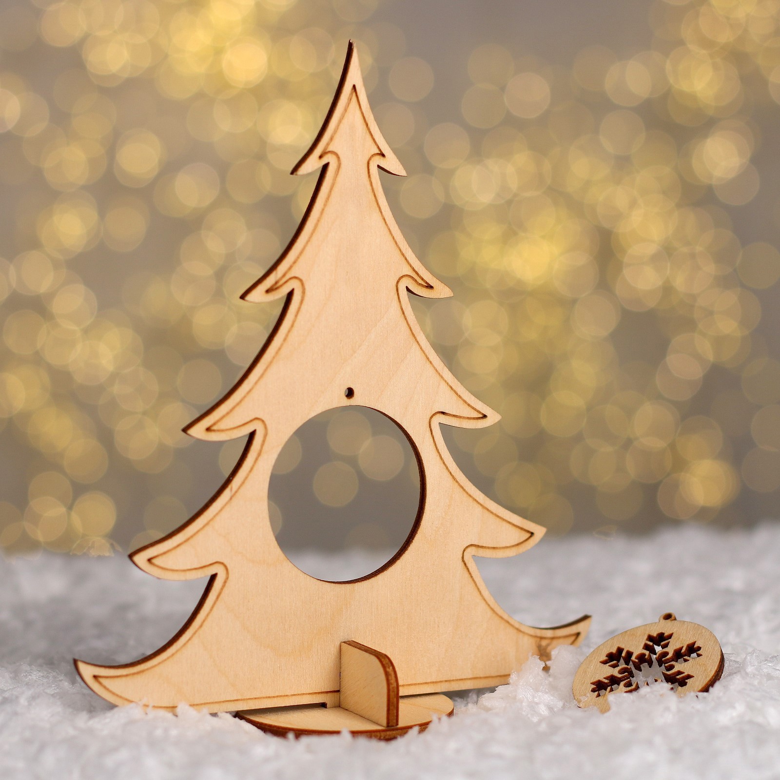 Изображение товара Настольная деревянная ёлочка сборная Лесная Мастерская 130x150 мм