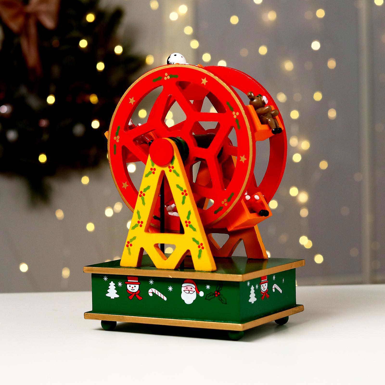 Изображение товара Новогодний Сувенир Лесная Мастерская Колесо обозрения 14x10x21 см