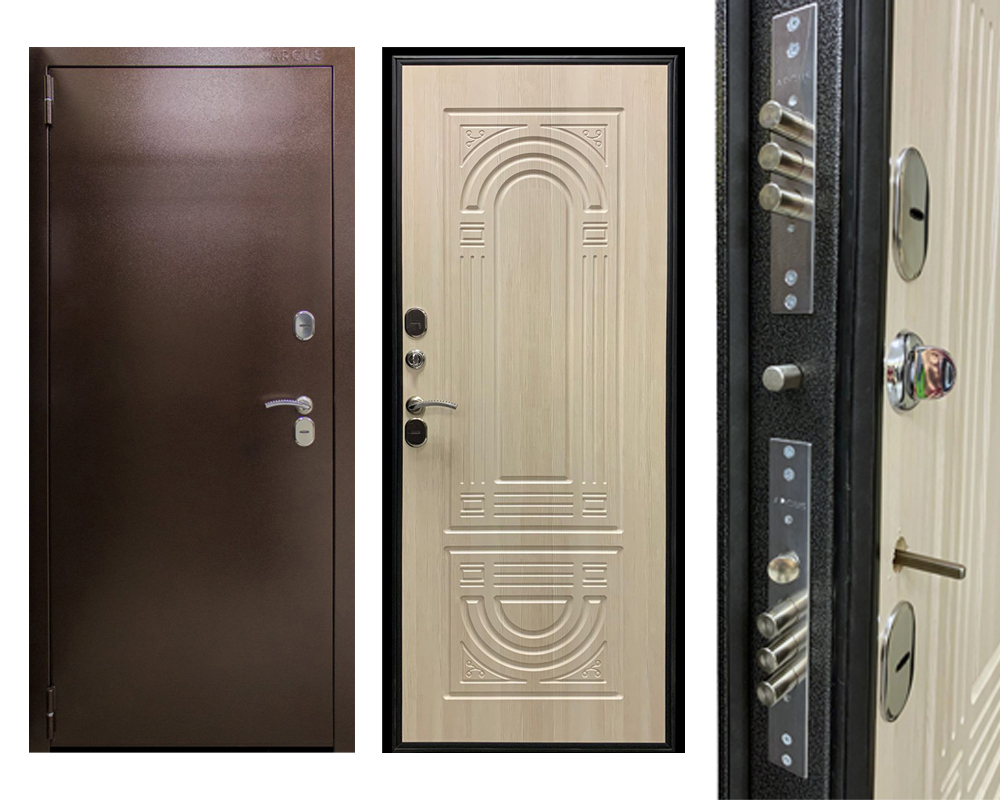 Изображение товара Входная дверь Аргус Термокомпозит левый 205х96см цвет ларче светлый