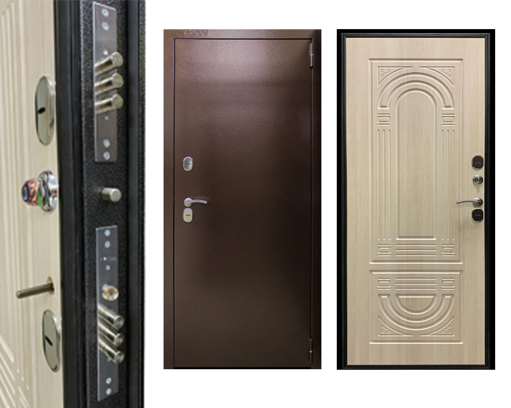 Изображение товара Входная дверь Аргус Термокомпозит правый 205х96см цвет ларче светлый