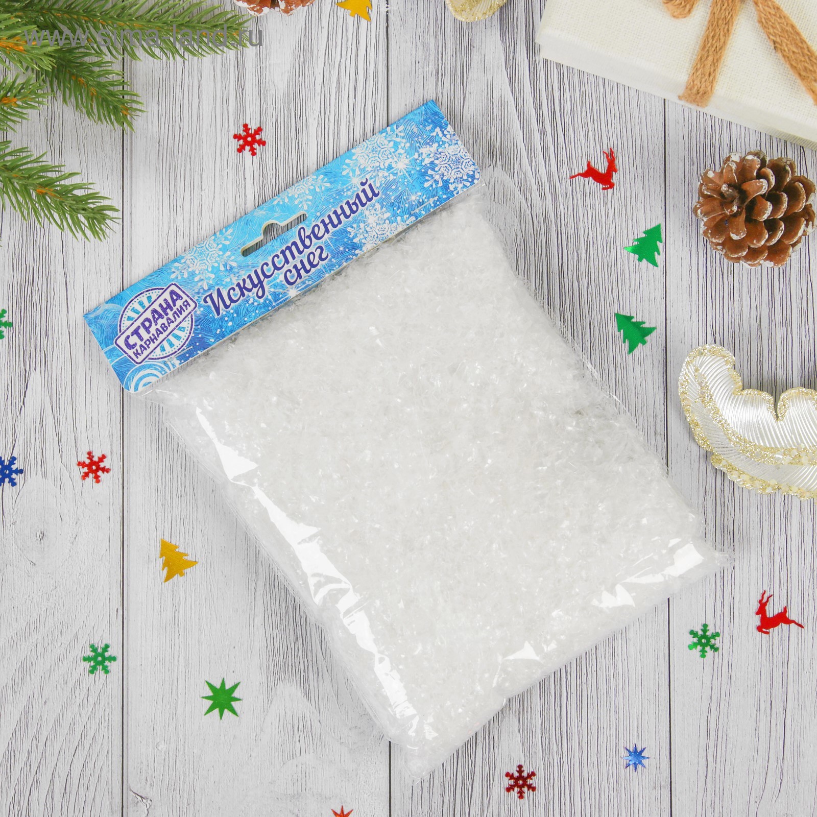 Изображение товара Искусственный Снег Страна Карнавалия Страна Карнавалия 100 г прозрачный