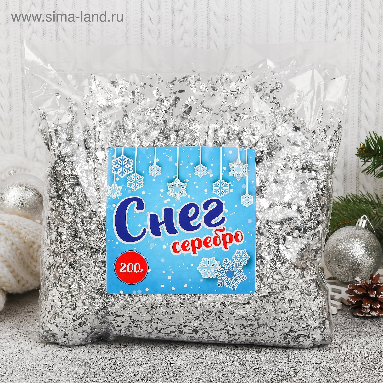 Изображение товара Крошка фольгированная Страна Карнавалия 200 г цвет серебряный