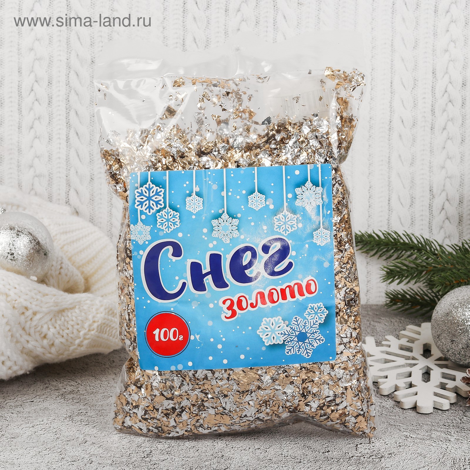 Изображение товара Крошка фольгированная Страна Карнавалия 100 г цвет золотой