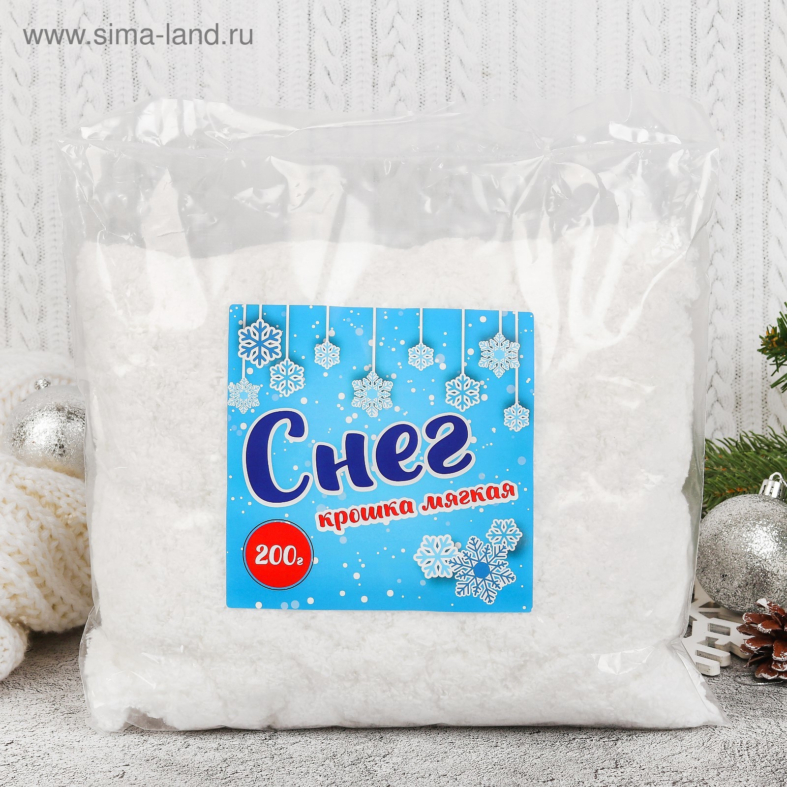 Изображение товара Снег Страна Карнавалия сугробный крошка мягкая 200 г цвет белый