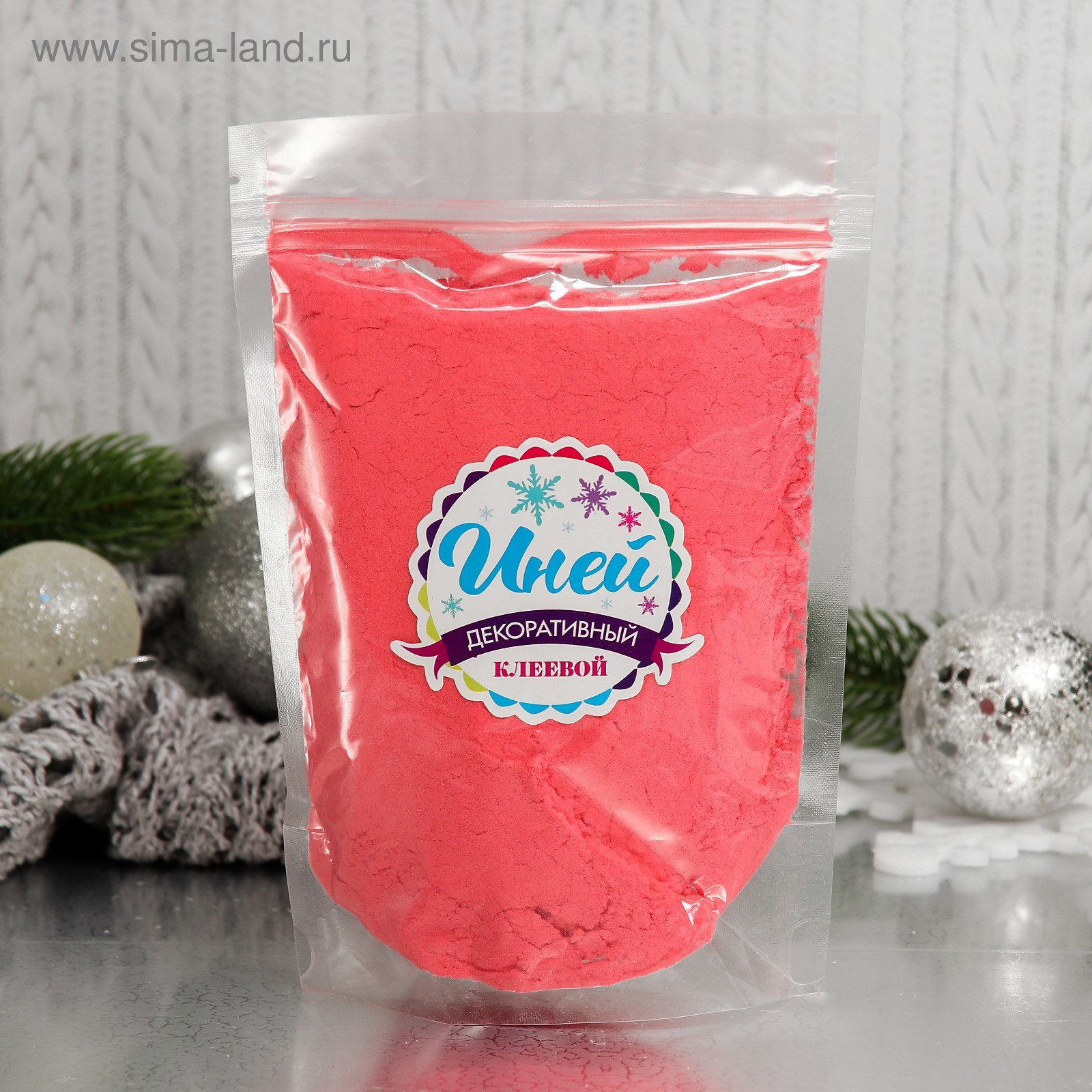 Изображение товара Иней искусственный Школа Талантов клеевой для декора Флок эффект 120 г цвет розовый