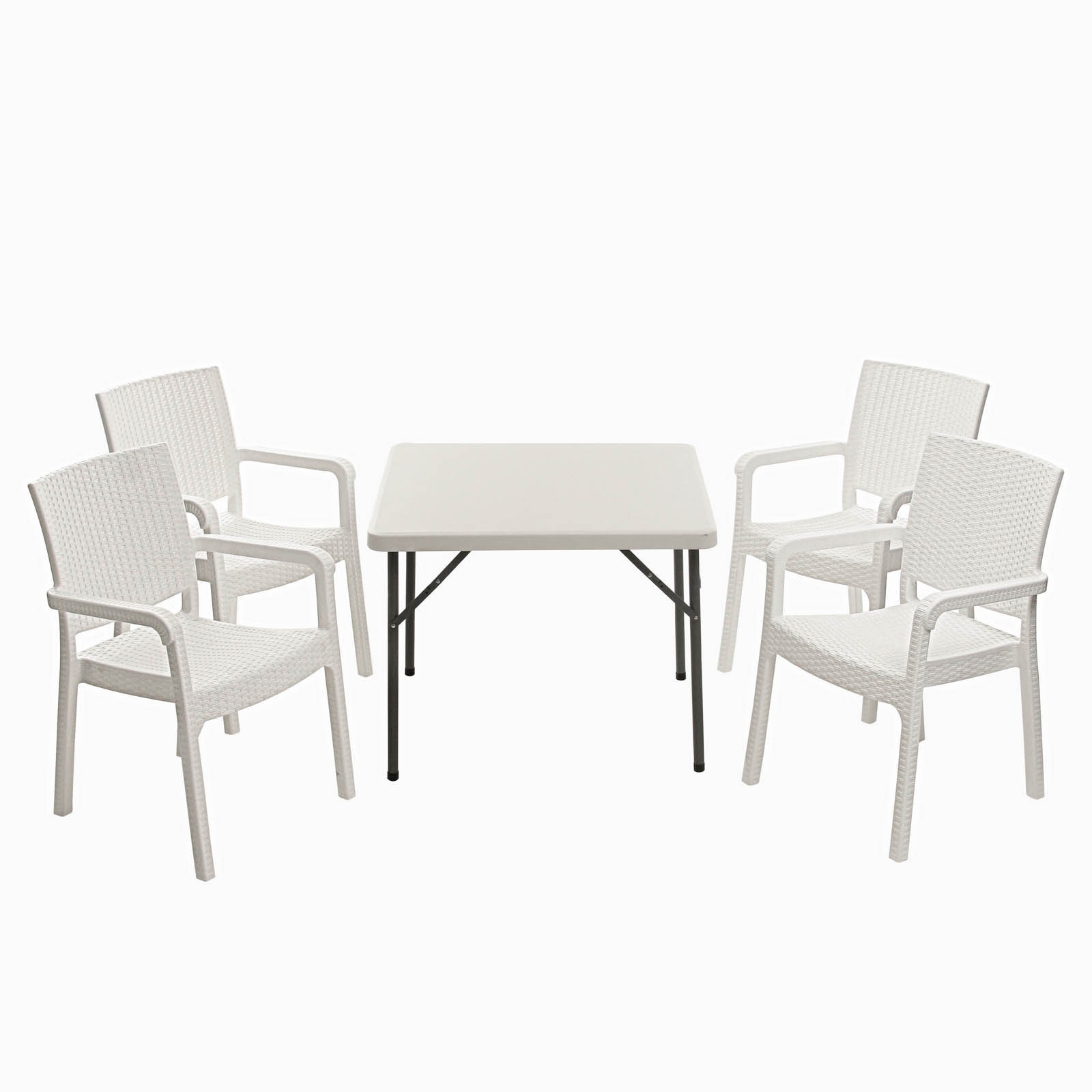 Изображение товара Набор садовой мебели 5 предметов из пластика белый Уют Турция