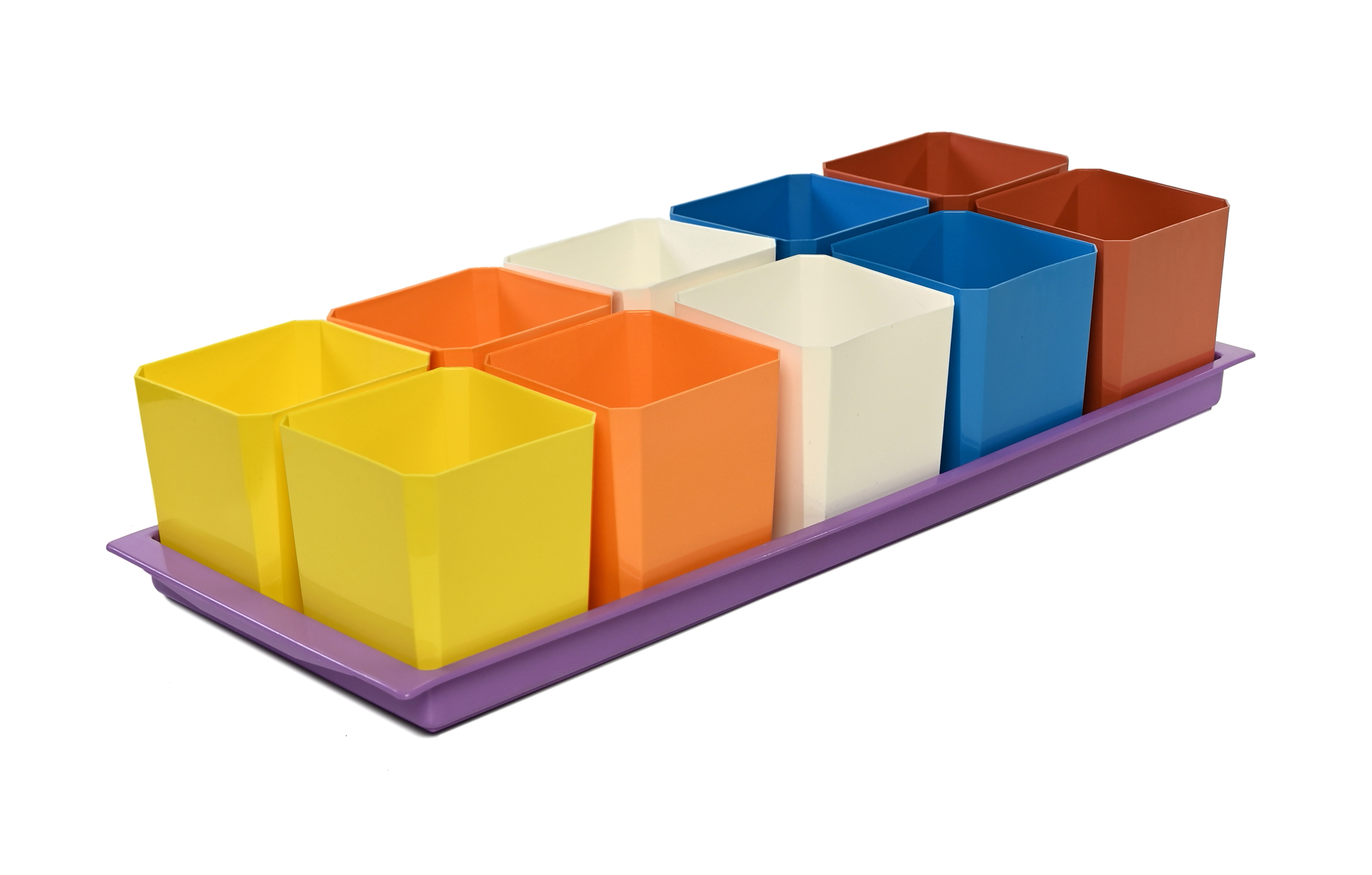 Изображение товара Набор горшков для рассады Пеликан 0336 Микс 46x18x12см 0.5л