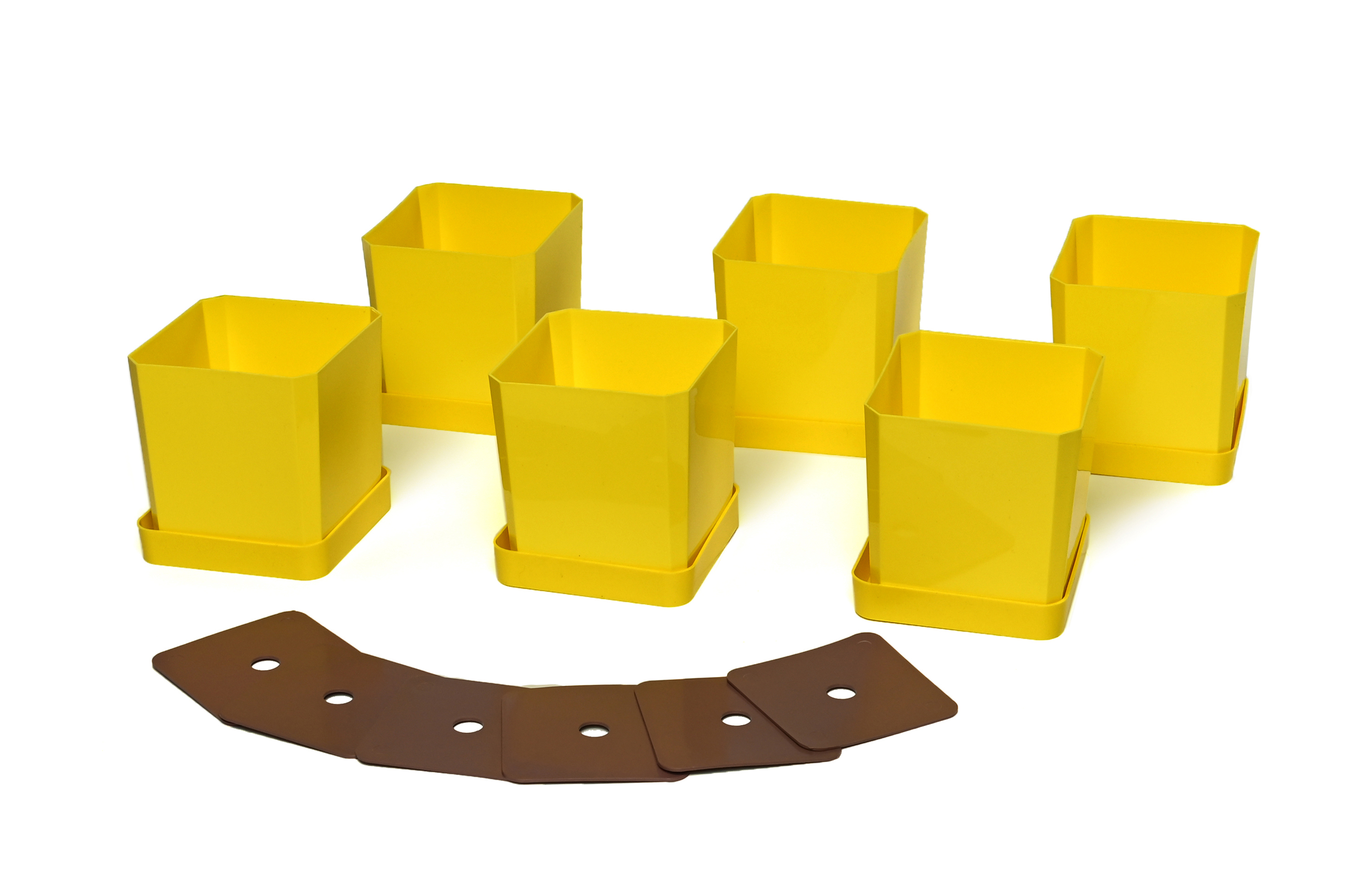 Изображение товара Набор горшков для рассады Пеликан 0338, 0.5 л, 17x8x13 см, 6 шт