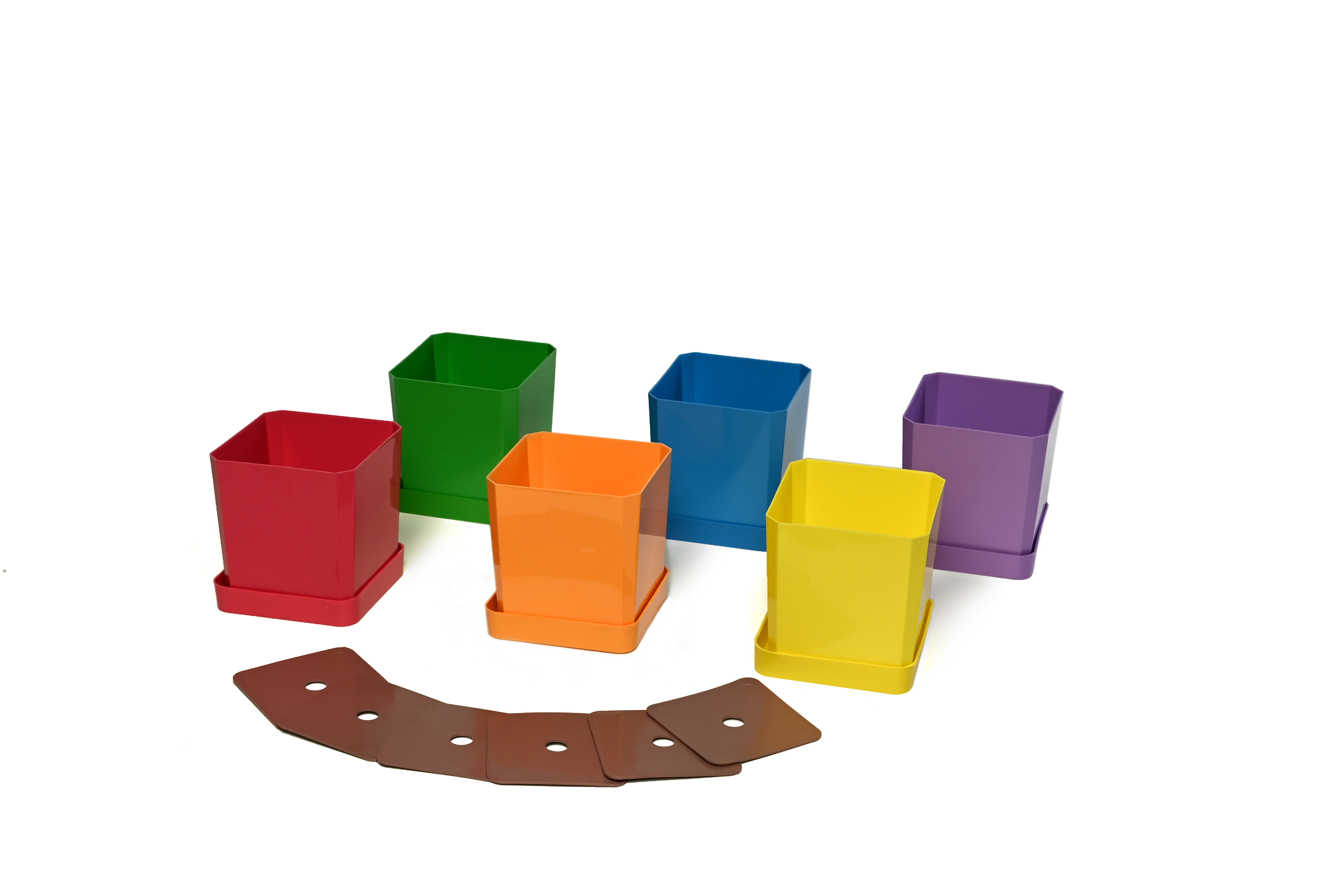 Изображение товара Набор горшков для рассады Пеликан 0338 Микс 17x8x13см 0.5л