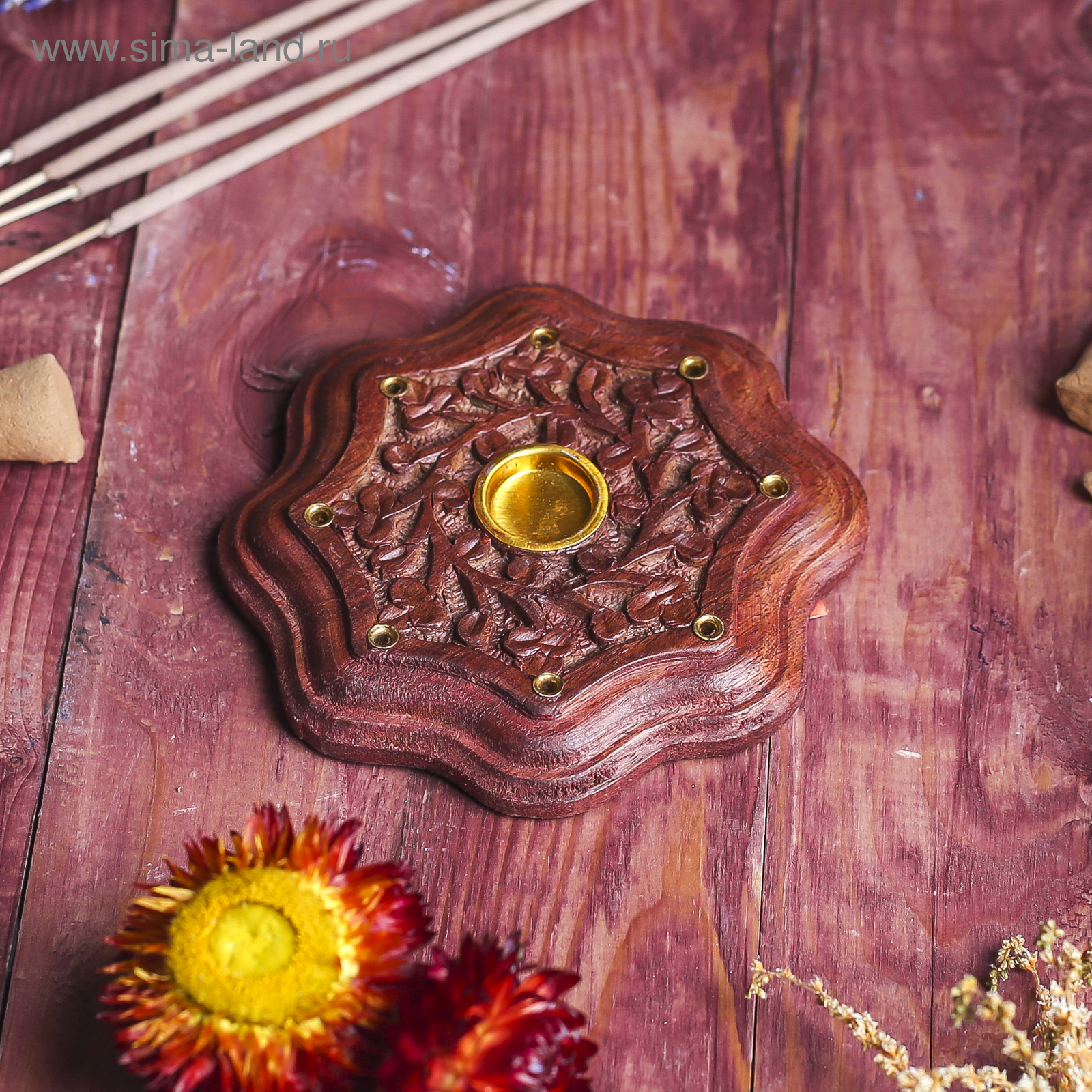 Изображение товара Подставка под благовония "Соцветие" 9.5x9.5x1 см