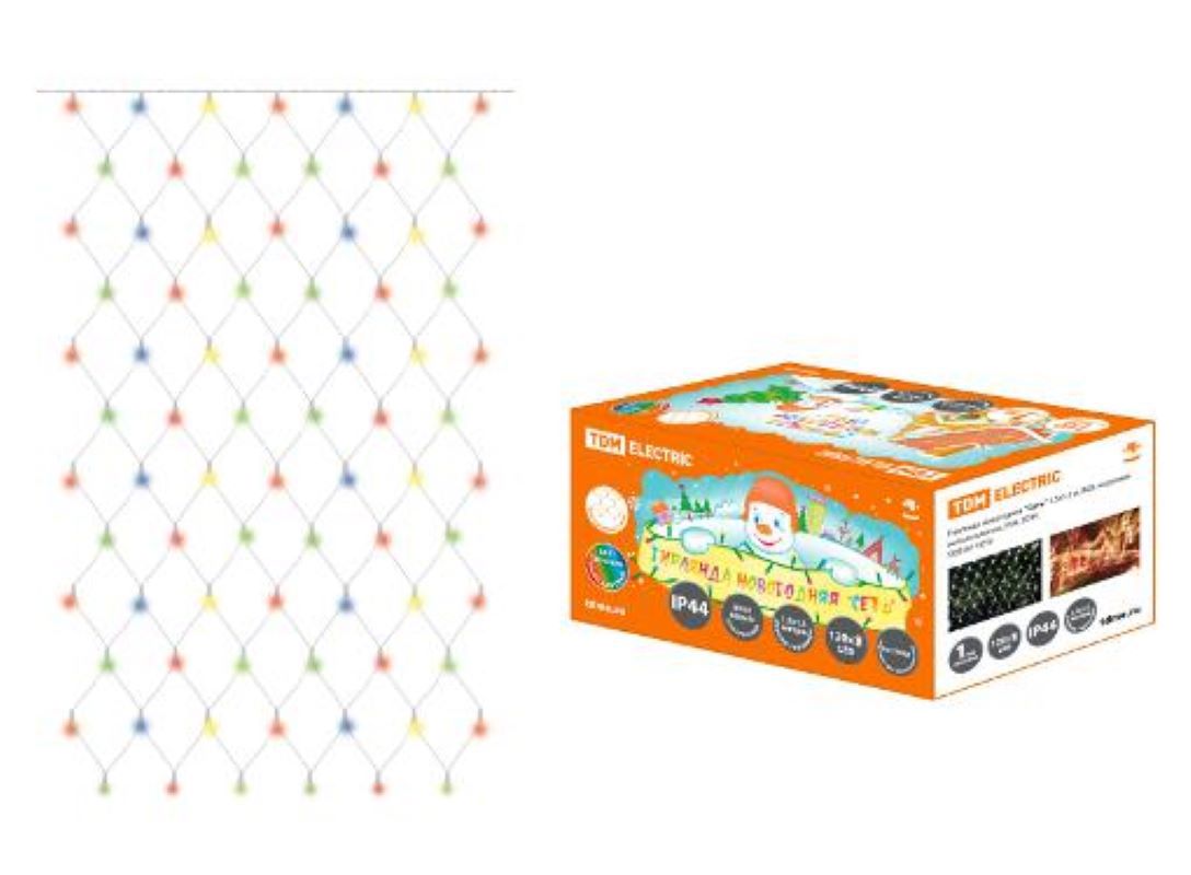 Изображение товара Электрогирлянда Tdm electric sq0361-0019 1x1 м 50 ламп теплый белый