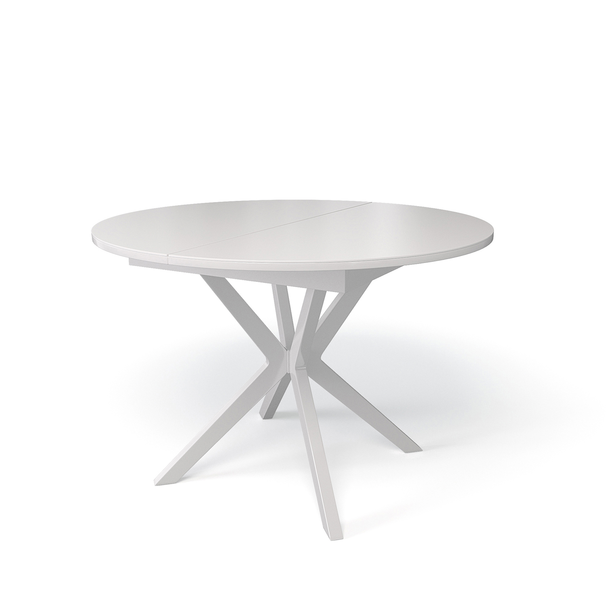 Изображение товара Кухонный стол Kenner B1100 Белый овальный со стеклом сатин