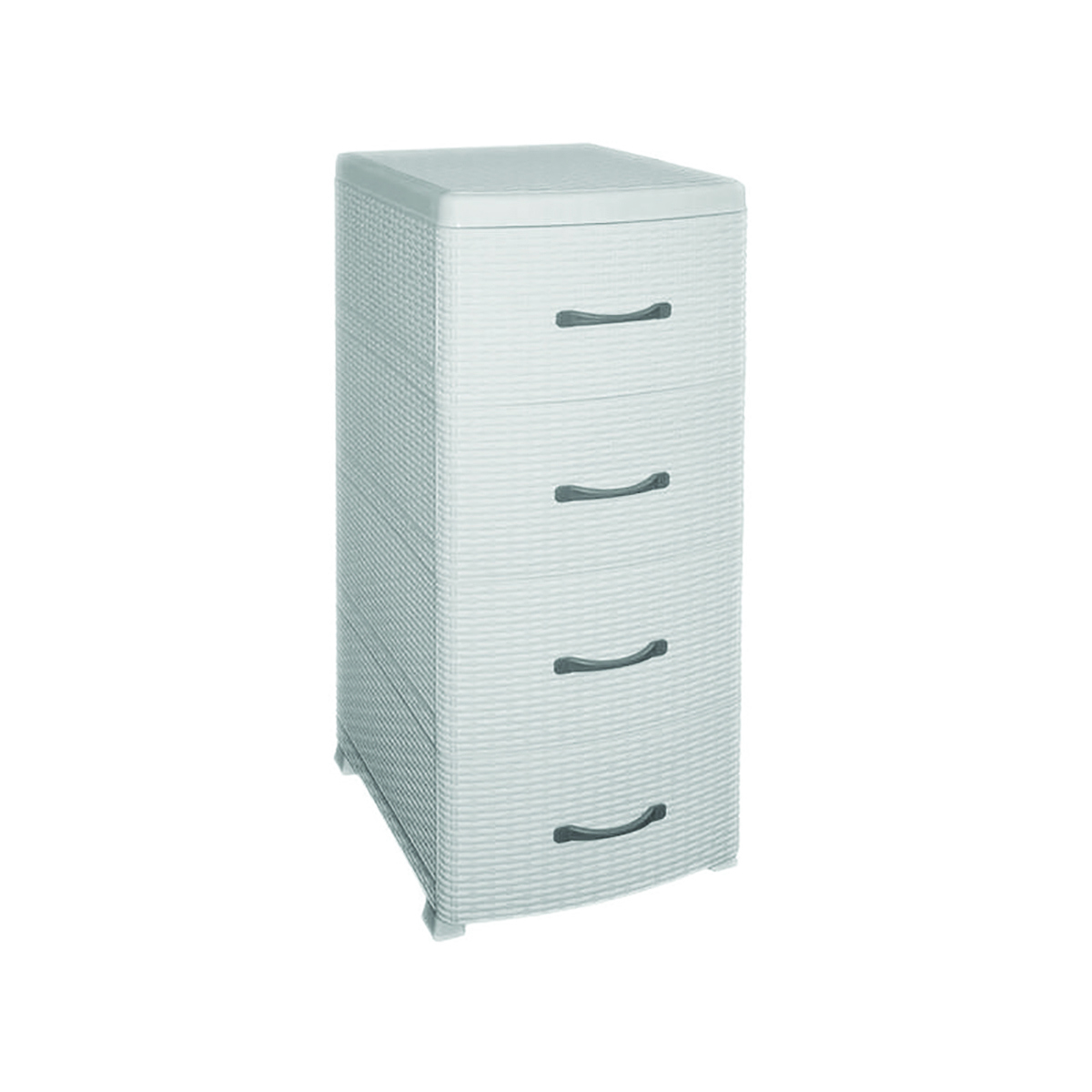 Изображение товара Комод Violet с 4 ящиками белый 38x94x48 см из пластика