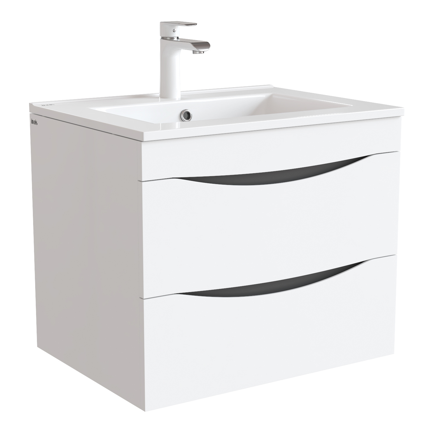 Изображение товара Подвесная тумба под раковину Iddis 60 см белая Cloud CLO60W0i95K, с раковиной