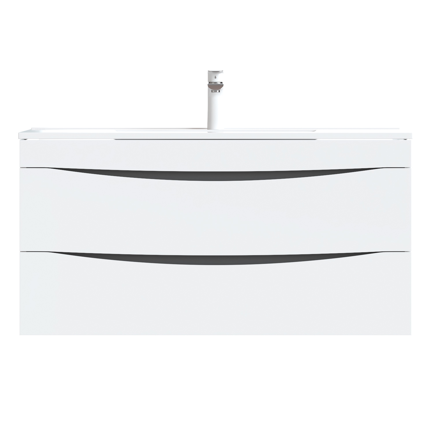 Изображение товара Подвесная тумба с умывальником Iddis Cloud 100 см белая Россия