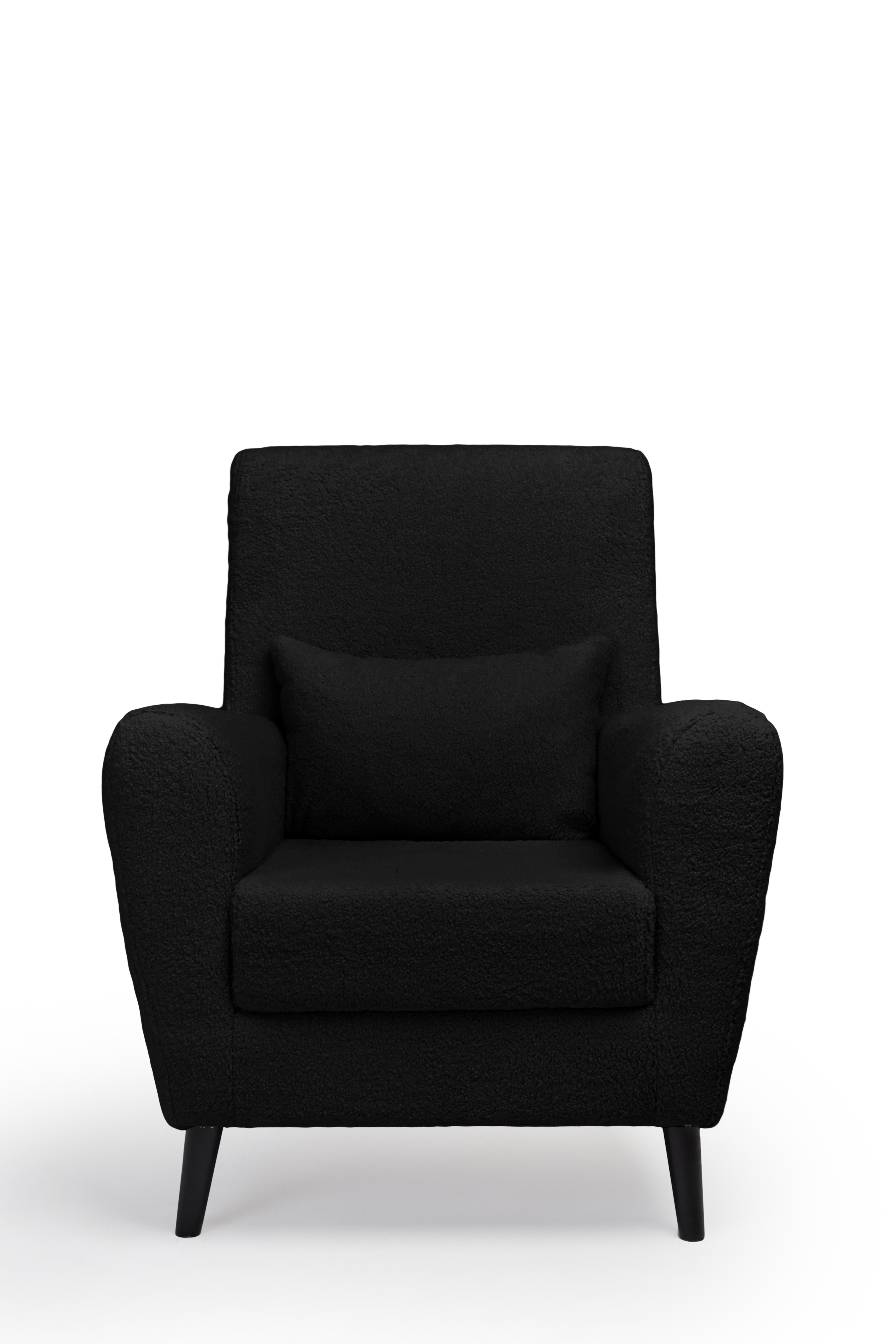 Изображение товара Кресло Либерти Lamb 75x90x70 см искусственный мех цвет черный