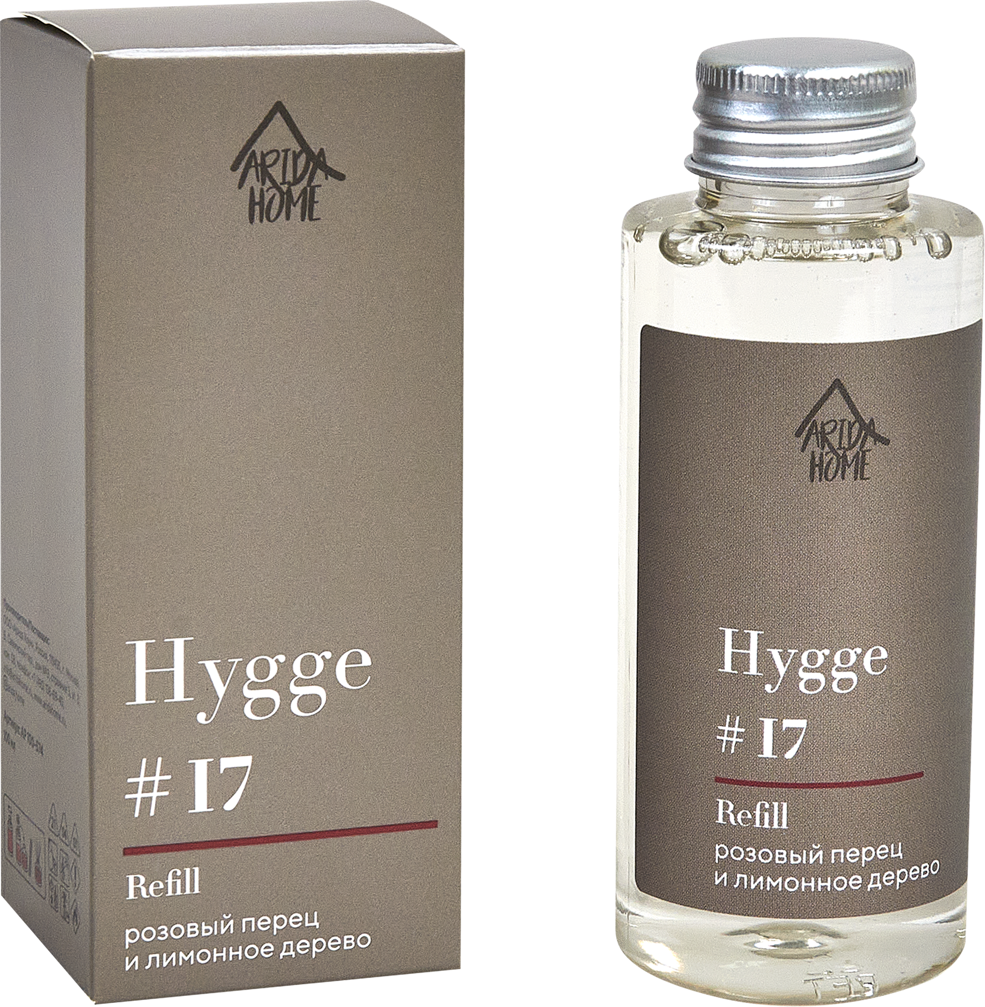 Изображение товара Наполнитель для ароматического диффузора Arida Home Hygge 17 Розовый перец/лимонное дерево 100 мл