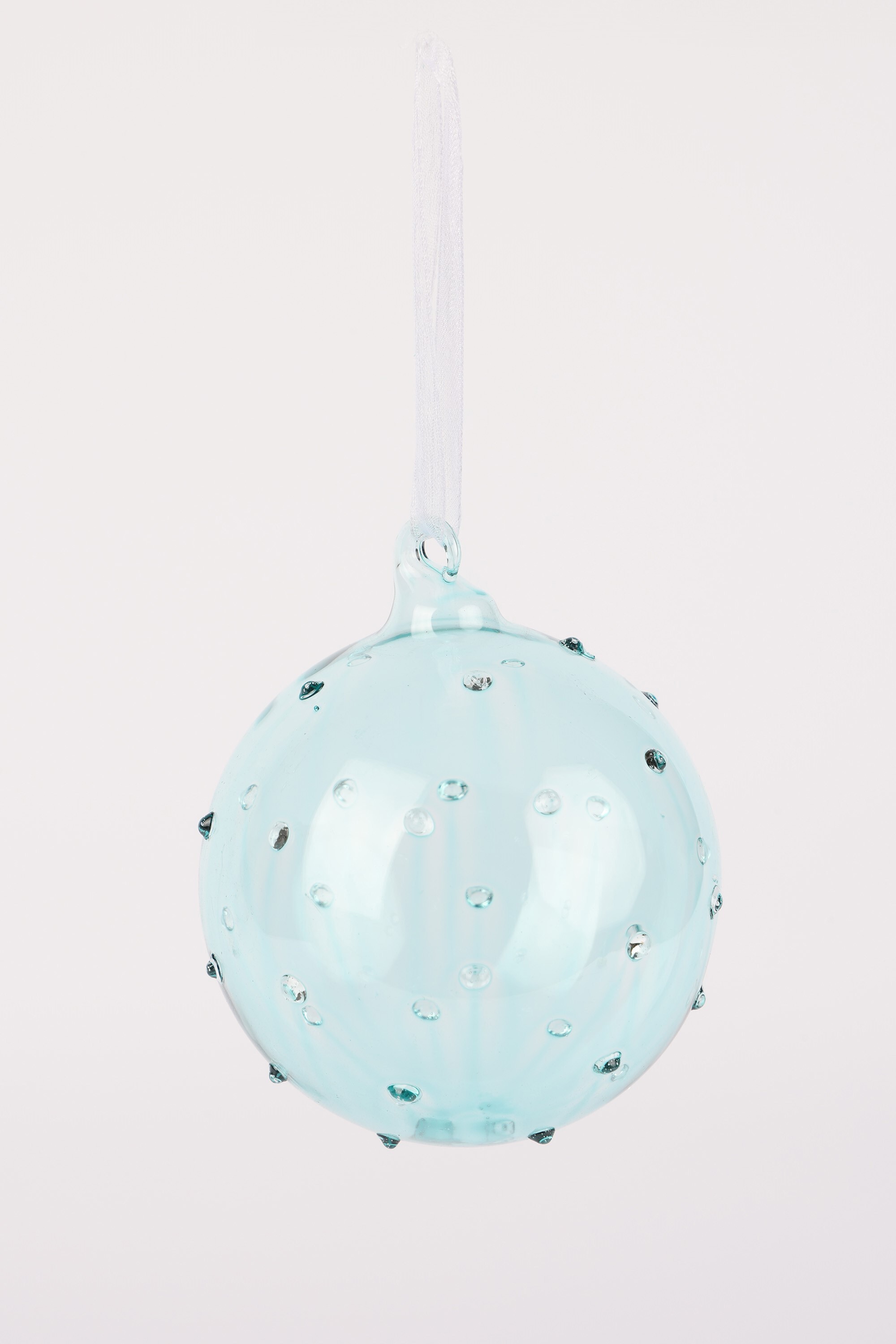 Изображение товара Стеклянный елочный шар Merry green MG24174 8 см синий для новогодней елки