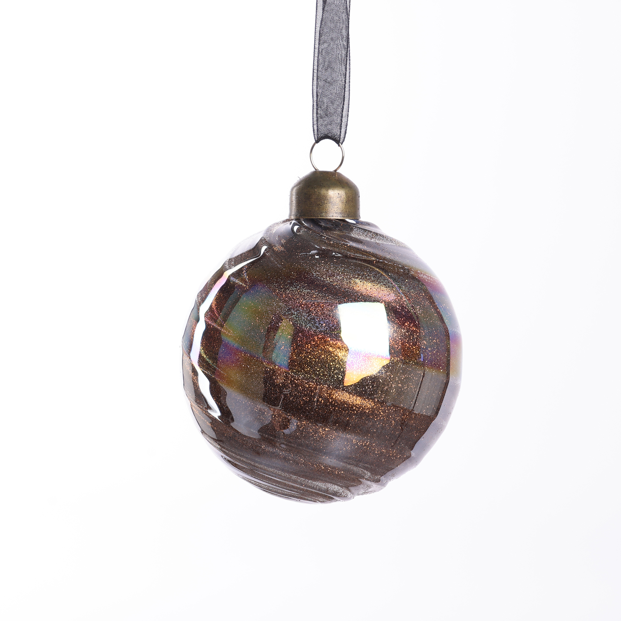 Изображение товара Стеклянный елочный шар Merry green MG24145 8 см разноцветный для украшения елки